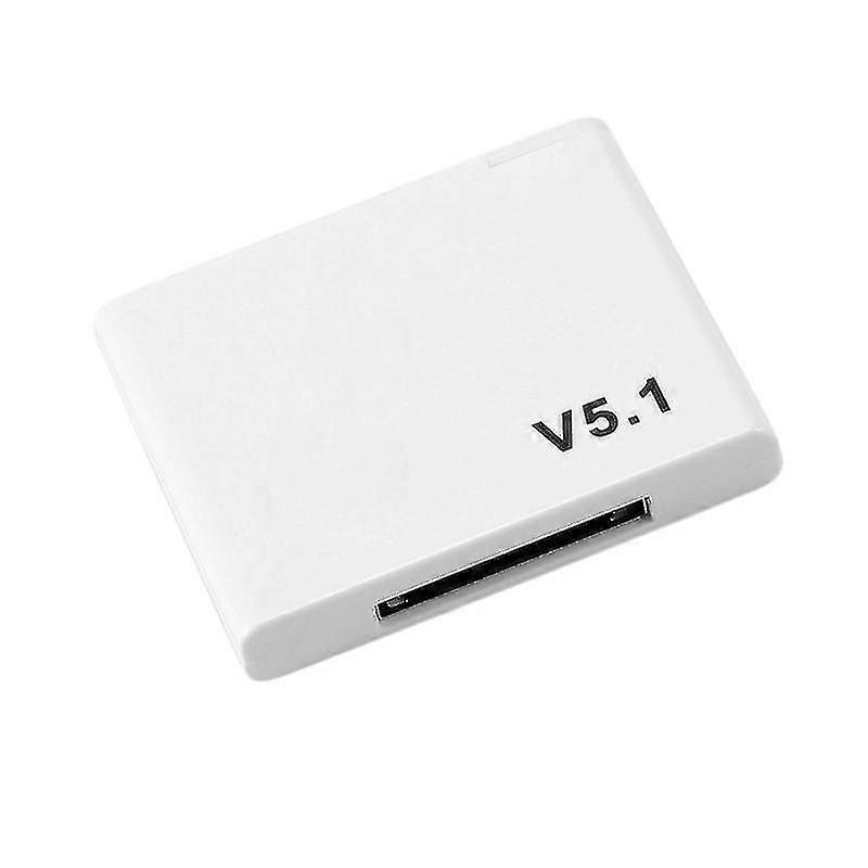 30 Pin Bluetooth 5.1 o Receiver A2dp Wireless Music Adapter, White