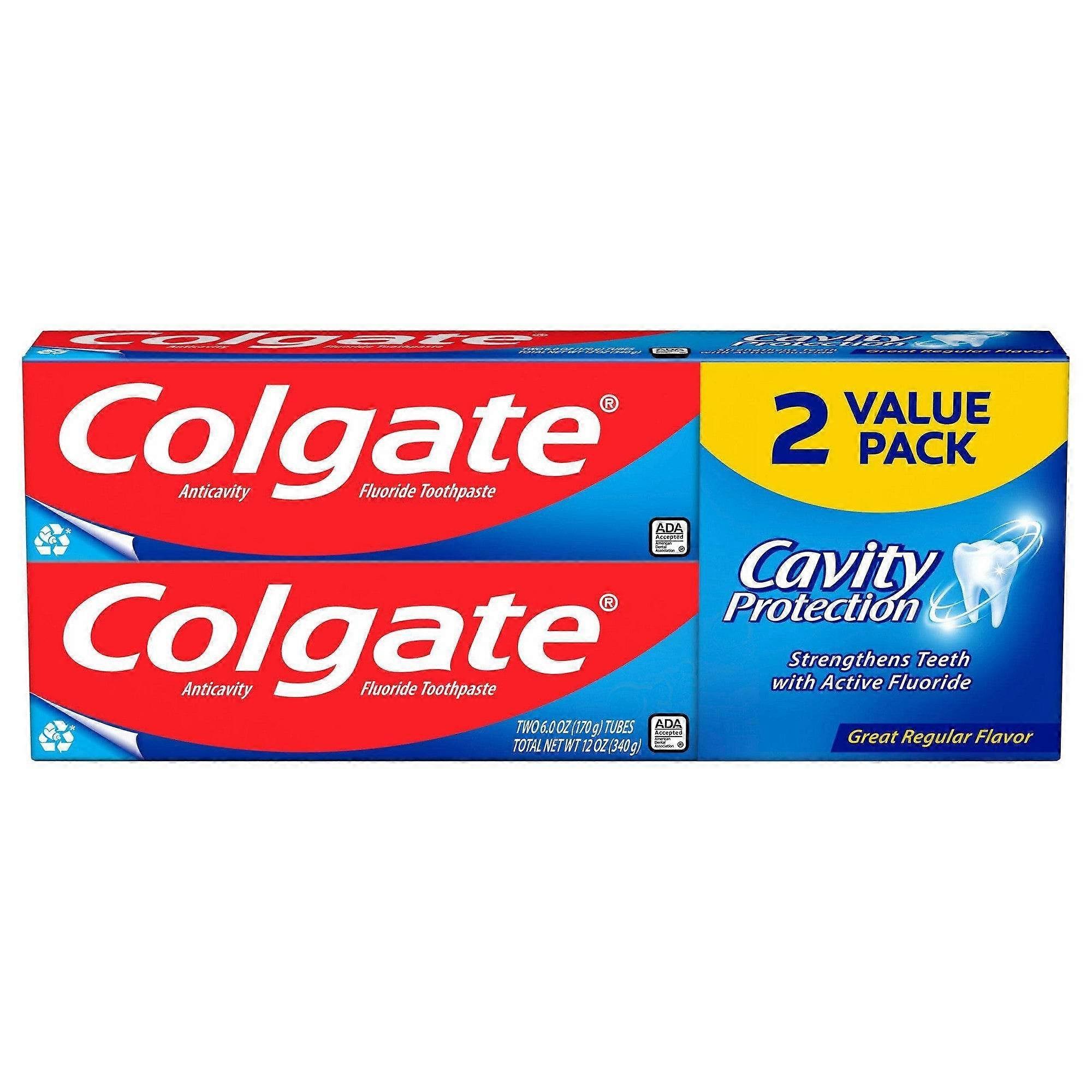 Colgate Cavity Protection Φθοριούχος Οδοντόκρεμα, 6 oz x 2 EA