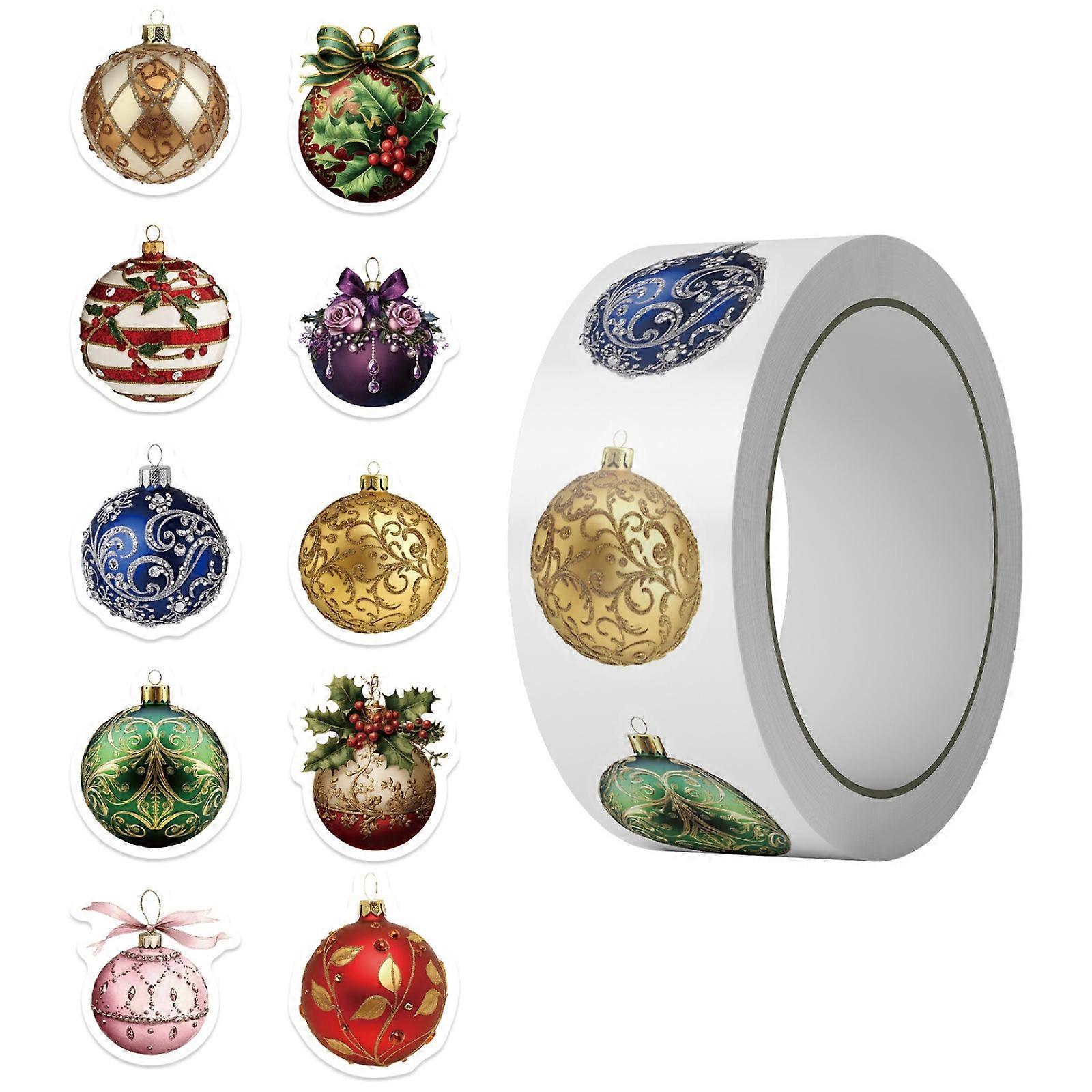 500Pcs/Roll Holiday Bells Stickers Durability PVC Cartoon Patterns Tablet Phone Notebook Decorative Labels Multicolor