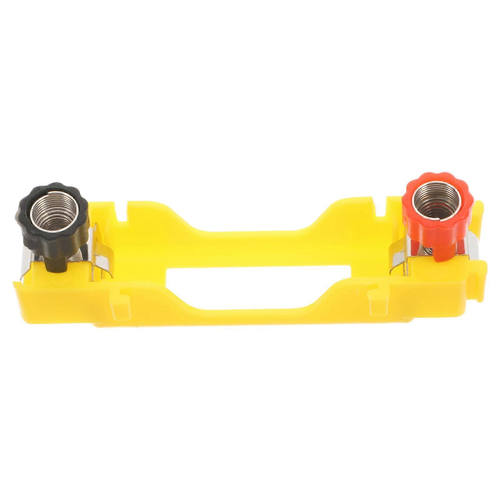Small Battery Box Easy to Use Diy Electrical Kit for Students Rectangular Yellow Plastic Iron 1Pack
