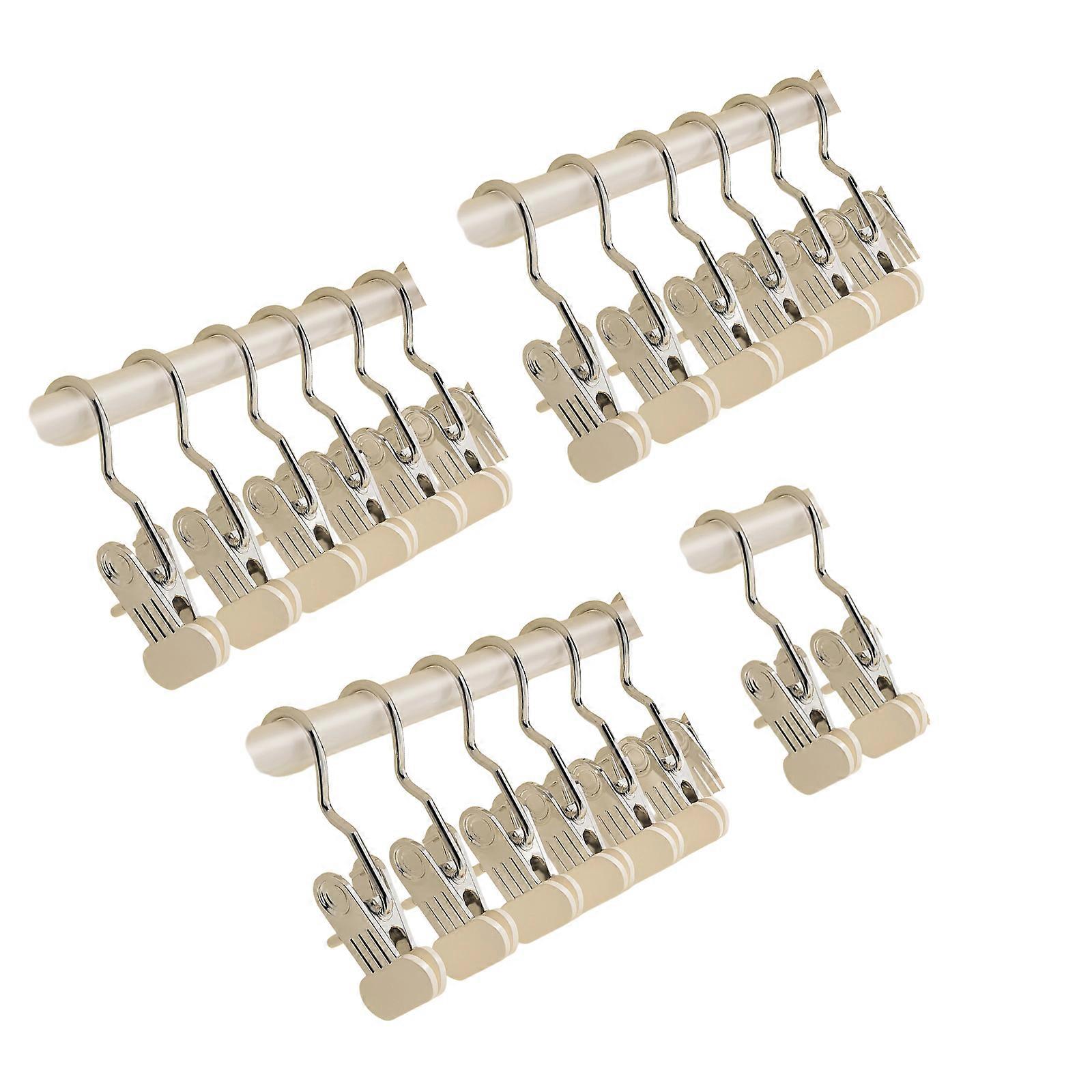 Durable Metal Clothes Clip With 360° Rotating Hook And Nonslip Rubber Pads For Secure Garment Hanging  White