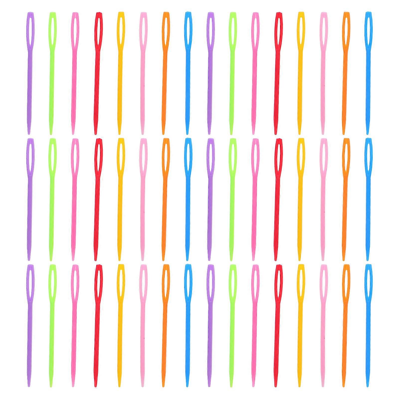 Assorted Color Large Eye Plastic Yarn Needle for Hand Sewing with 2000Pcs