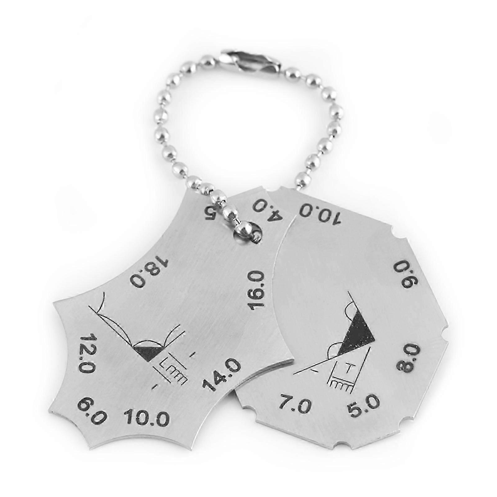 Welding Gauge Ruler for Fillet Weld Tee Joint - Throat Depth and Leg Length Measurement