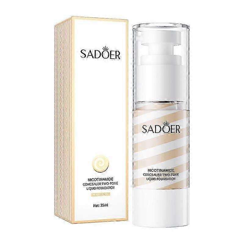 Nicotinamide Face Foundation, Full Coverage Foundation Soft Matte Foundation, Smooth Long Lasting 24HR Waterproof Foundation for Dry Skin 26s