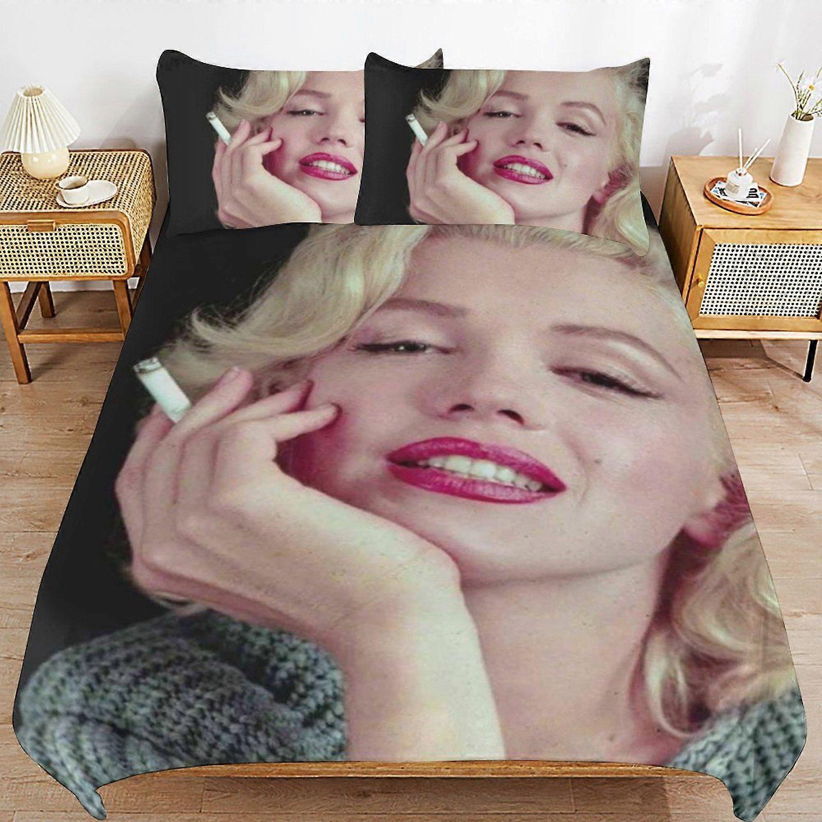 u477 Marilyn Monroe Light Feel Soft Touch Consistent Fabric Smooth Sleep Layer Duvet Cover Sets Comfort Kit n477