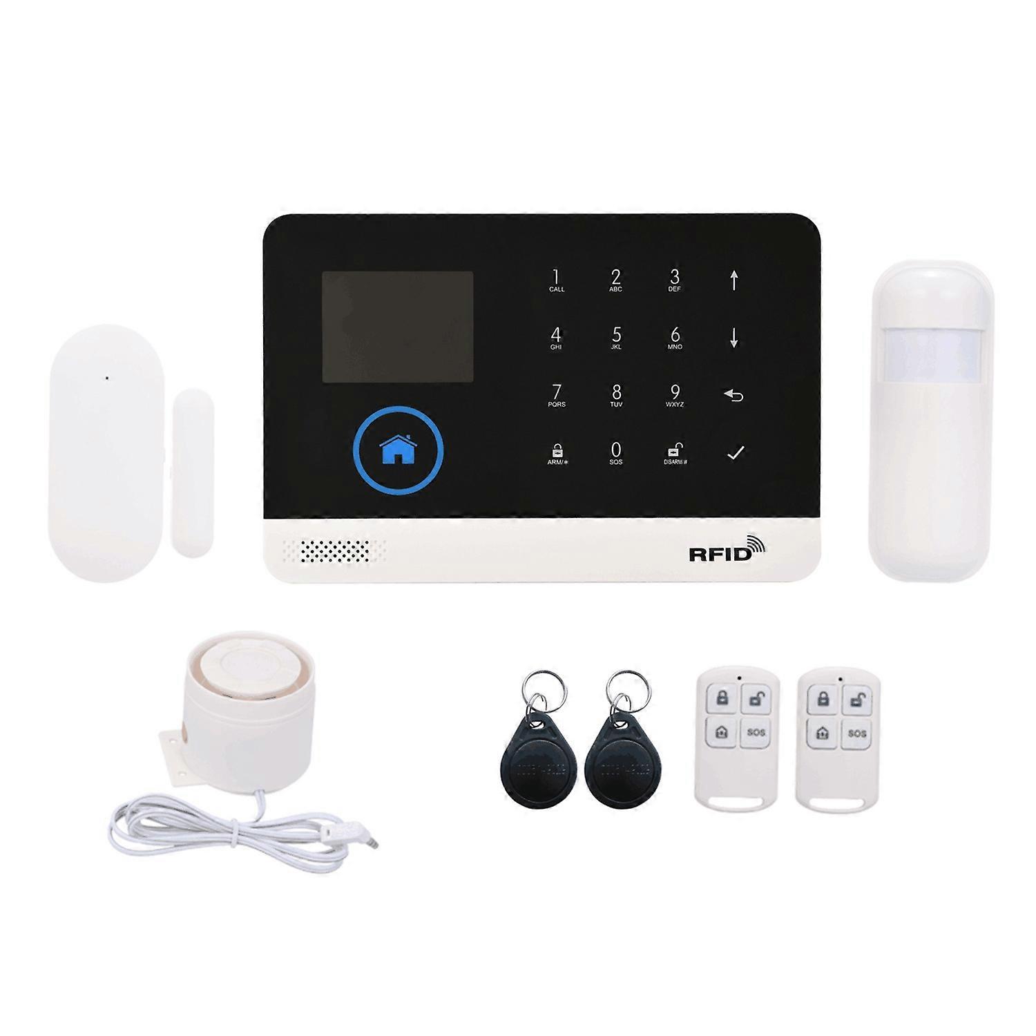 433MHz Wireless WIFI + GSM Auto-dial Alarm Security System LCD Display Door Sensor PIR Motion Sensor