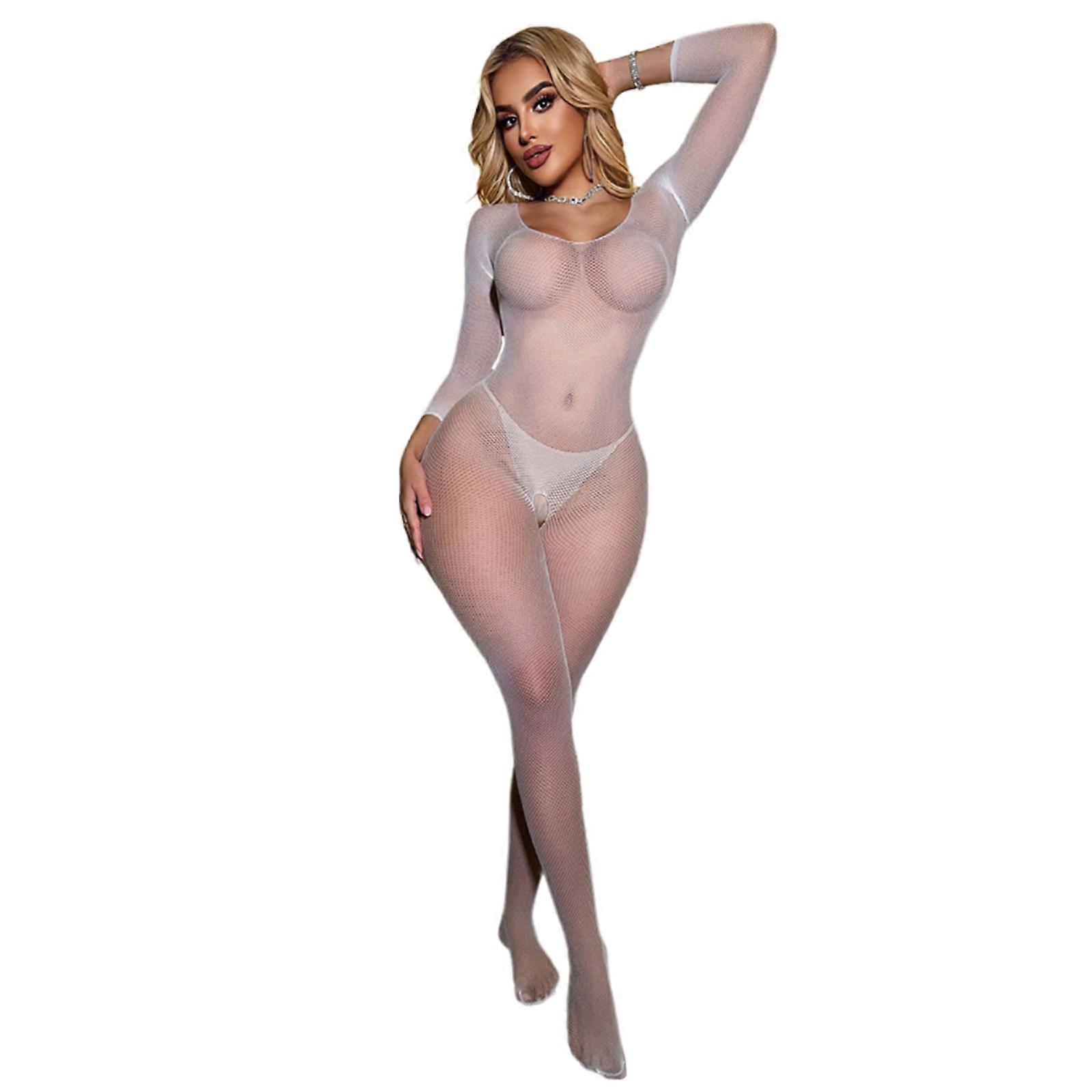 Continuous Tall Flexibility Polyamide Leggings With Open Crotch Plan For Stretching Office And Casual Wear  White