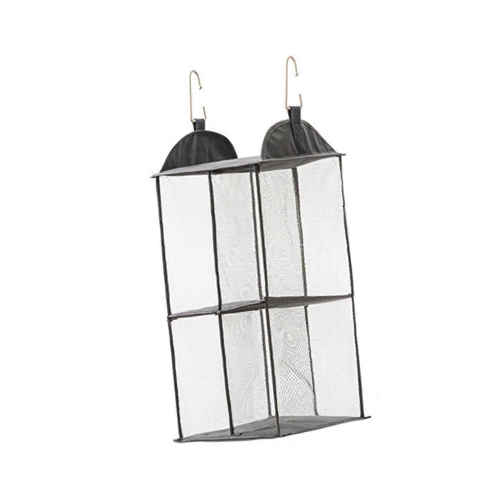 Practical Hanging Organizers Durable Fabric Hanging Storage Solution Organizers Bag For Dorm Rooms  Gray