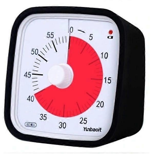 Visual Timer 60min - classroom school for children Black
