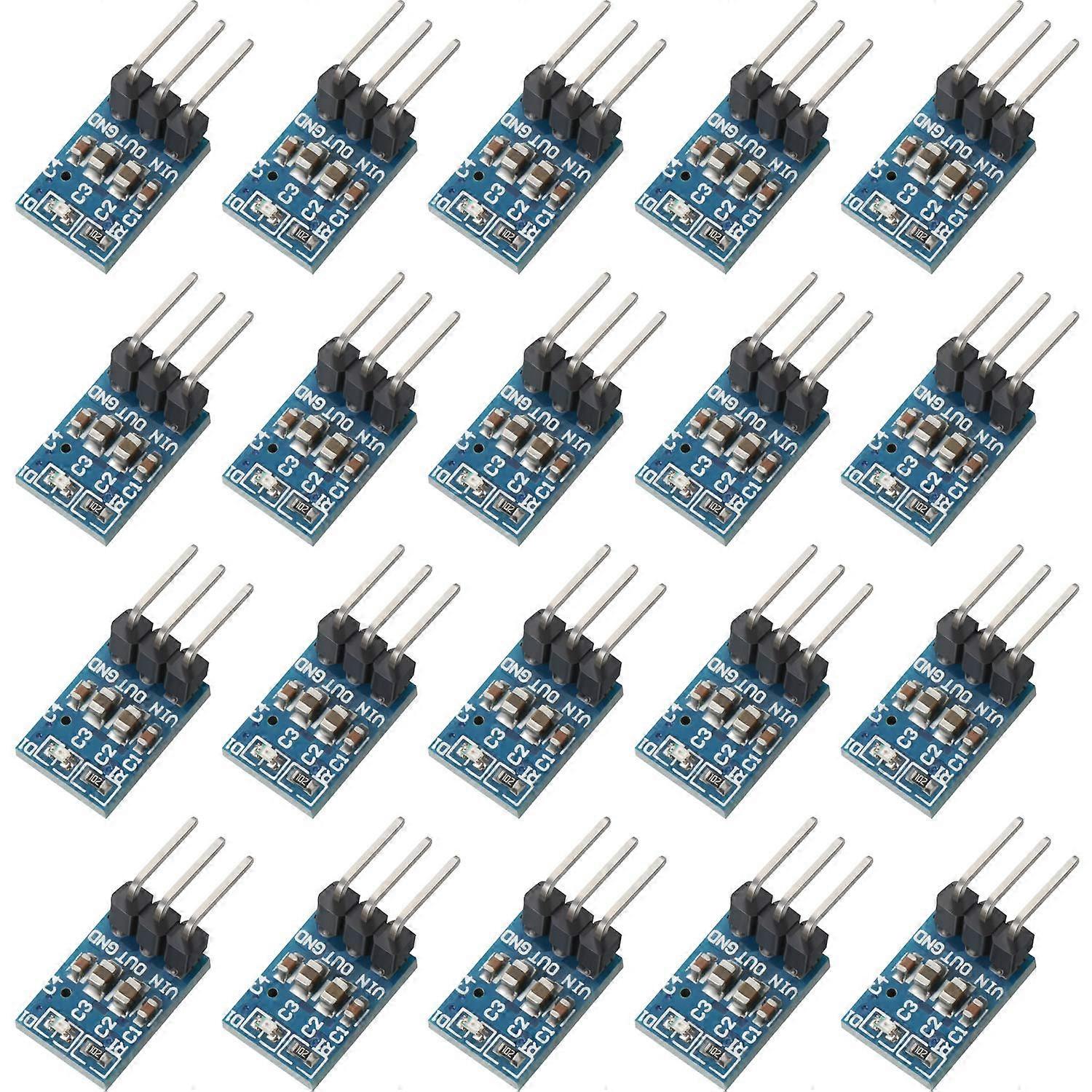 20 Pcs AMS11173.3 Voltage Regulator Module DC 4.7512V to 3.3V 800mA Step Down Power Supply for Arduino Compatible Raspberry Pi Compatible
