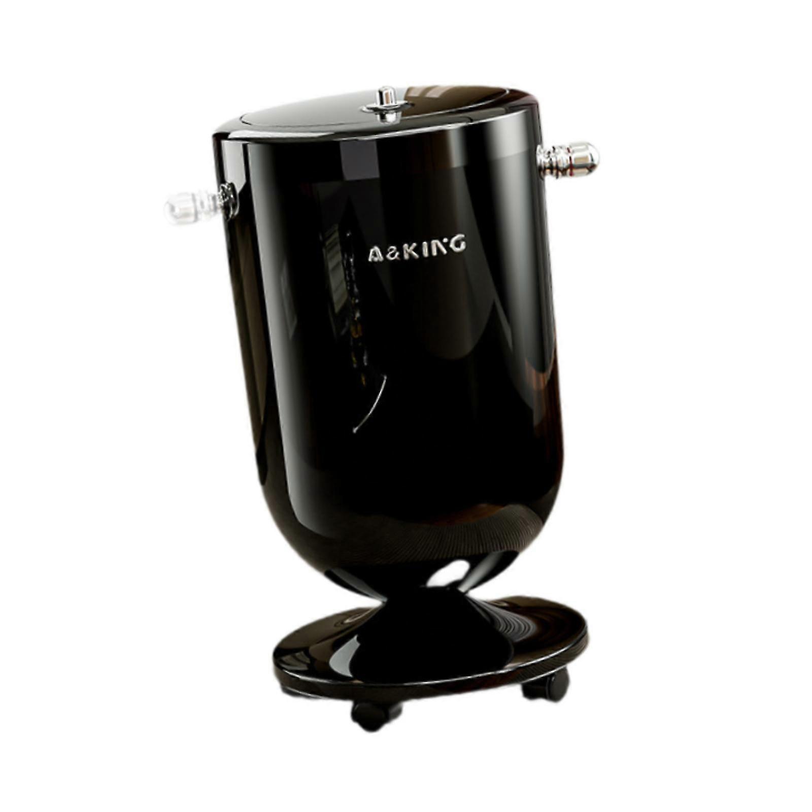 Trash Can Covered Waste Basket and Wheels Decorative Storage Bucket Garbage Can