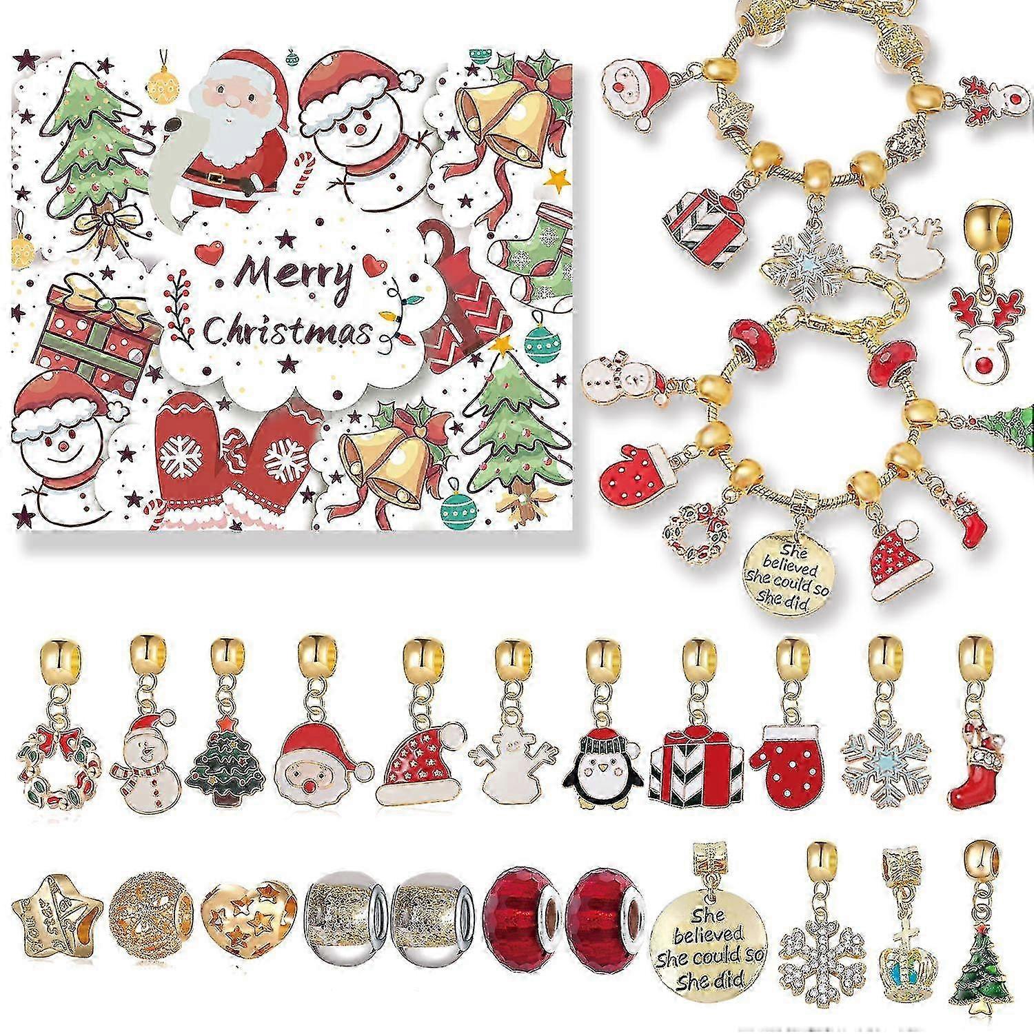 Christmas Tree Bracelet Kit for Advent Calendar Countdown and Gift Giving