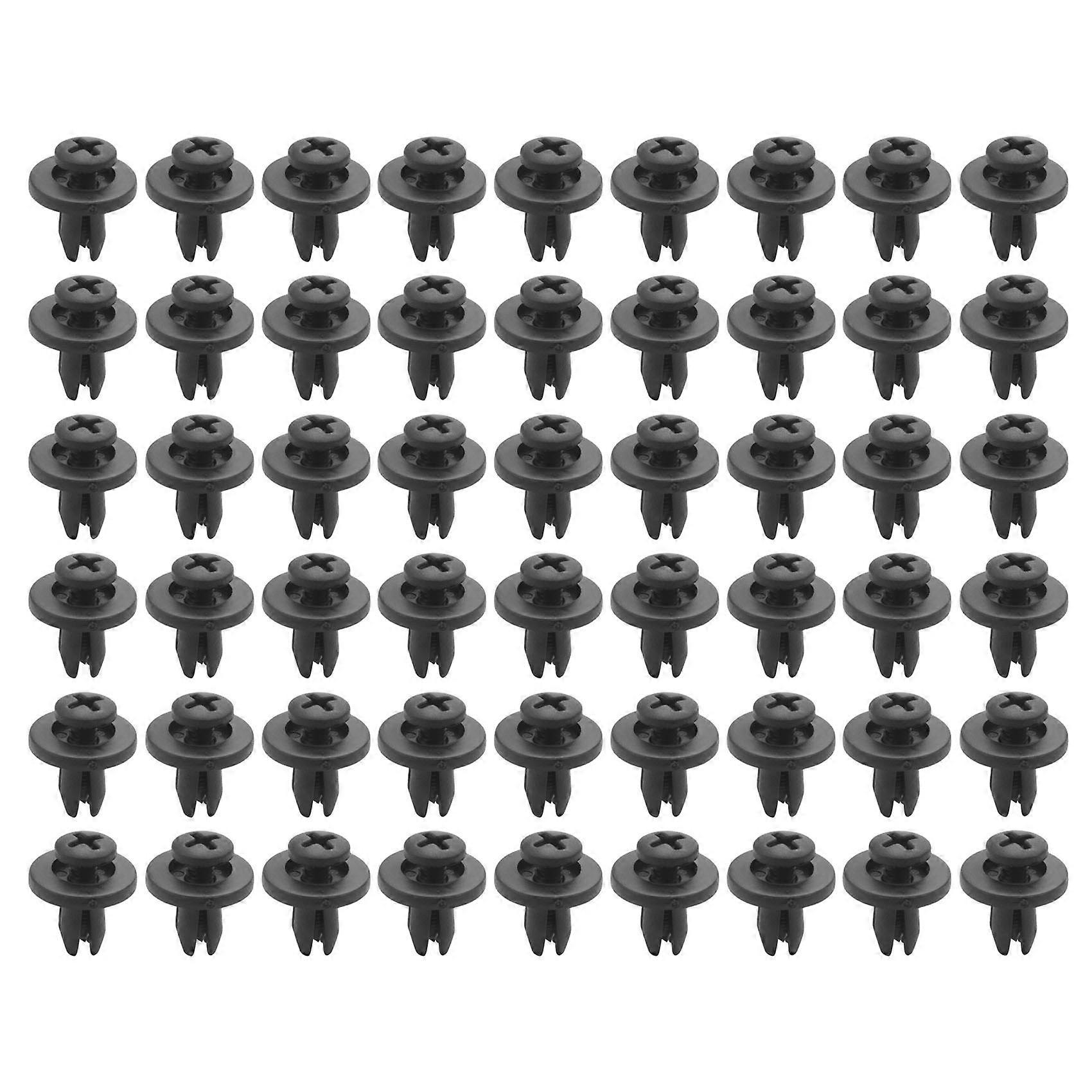 300Pcs 6mm Plastic Push Type Rivet Bumper Pin Clips