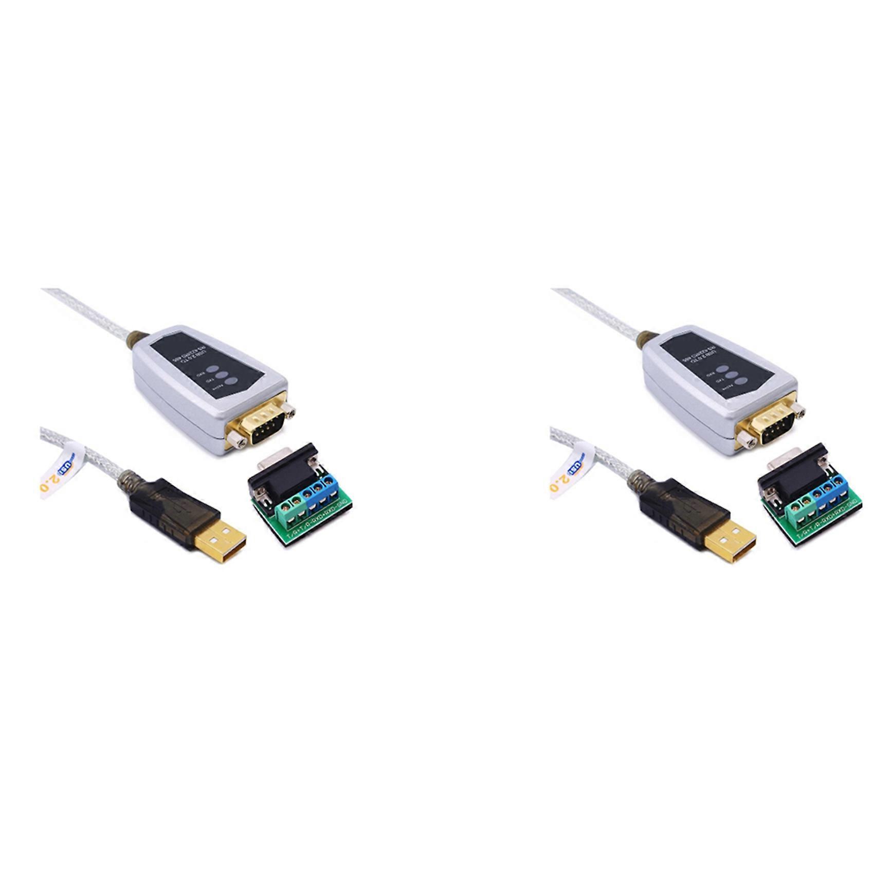 2X USB 2.0 to RS485 RS422 Serial Converter Adapter Cable for -FTDI Chip Windows 10 8 7