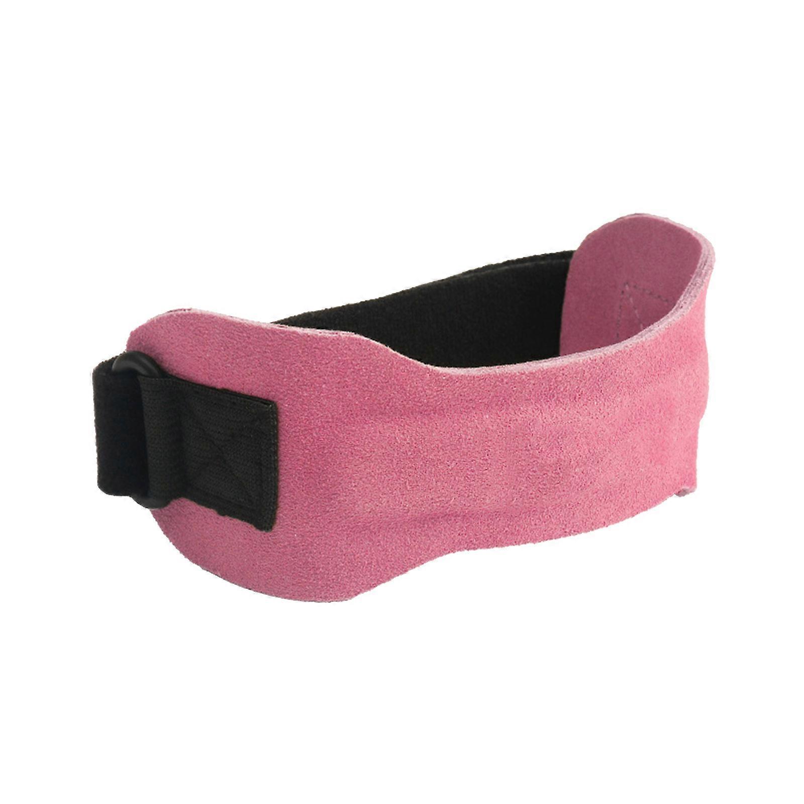 Secure Fit Patella Strap with Strong Closures Leather Texture for Unwavering Stability During Athletic Performances  Pink