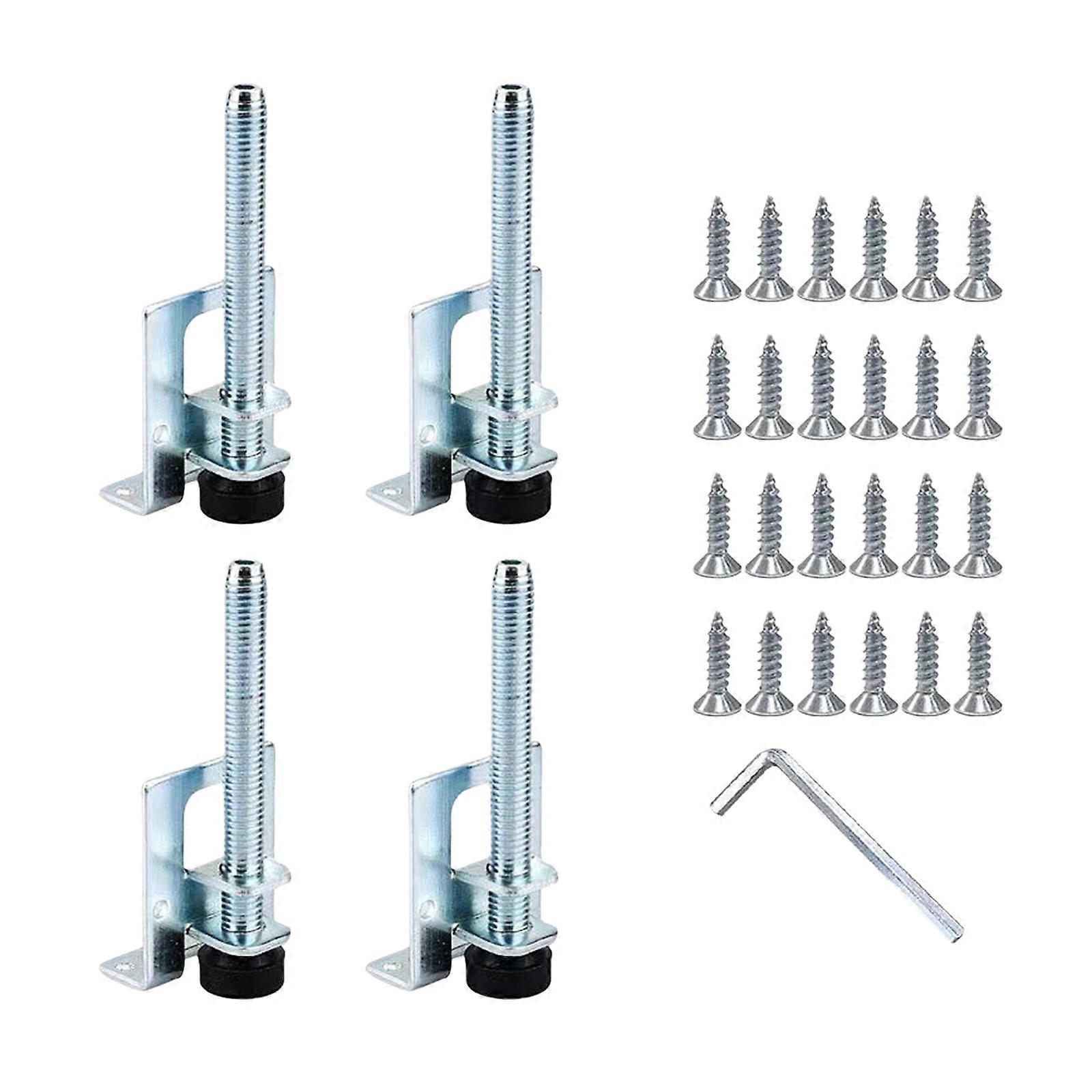 4Pcs Adjustable Furniture Risers Leg Height Adjuster Chair Levelers for Heavy Cabinets Leveling on Uneven Ground Multicolor