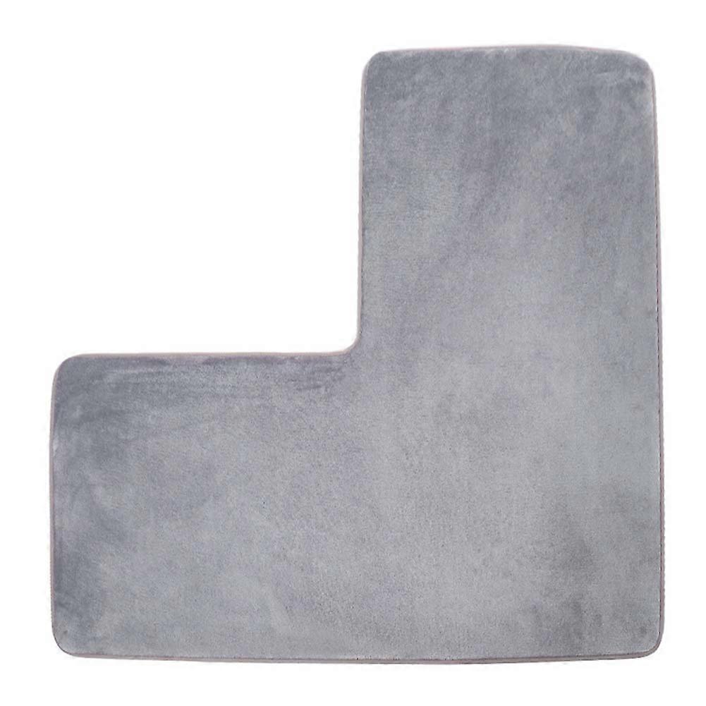 L-Shaped Bath Mat Non-Slip, Soft Bathroom Floor Rug, Washable Carpet for Square Showers,Ideal for Corner Shower Spaces A