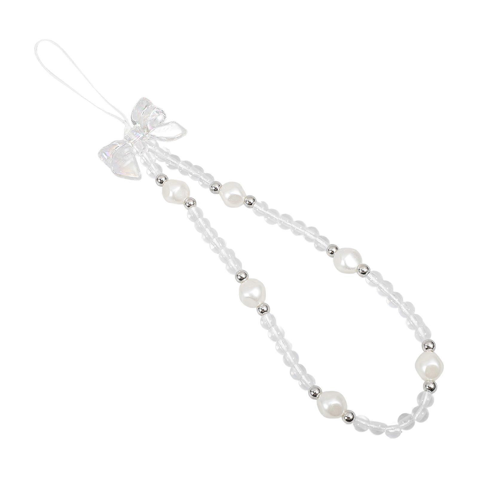 Transparent Bowknot Phone Charm Strap for Fastening Use