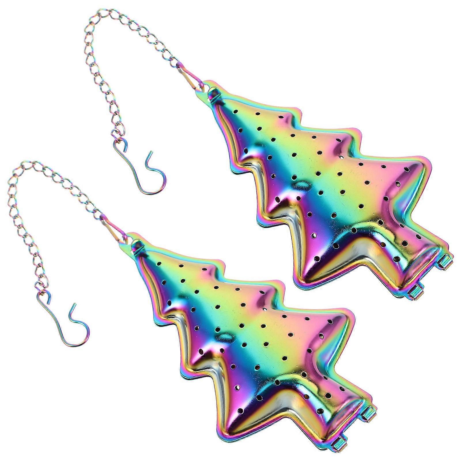 Tea Infusers Stainless Steel Christmas Tree Filter for Loose Leaf Tea 2Pcs