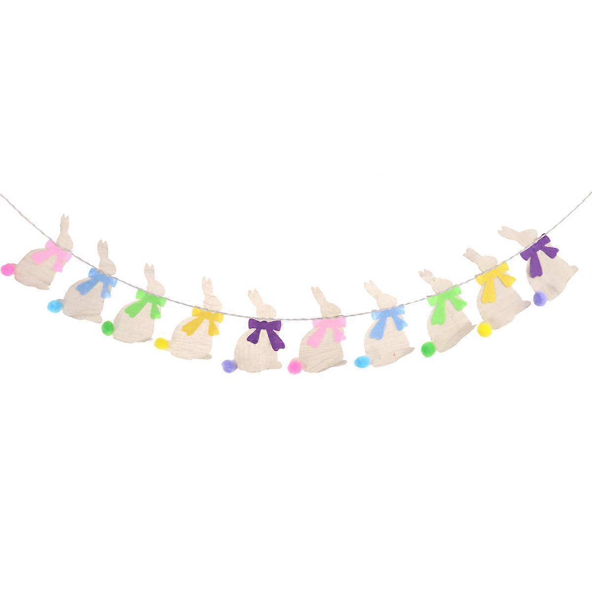 Easter Table Decorations Rabbit Shape Banners for 3Pcs Party Use