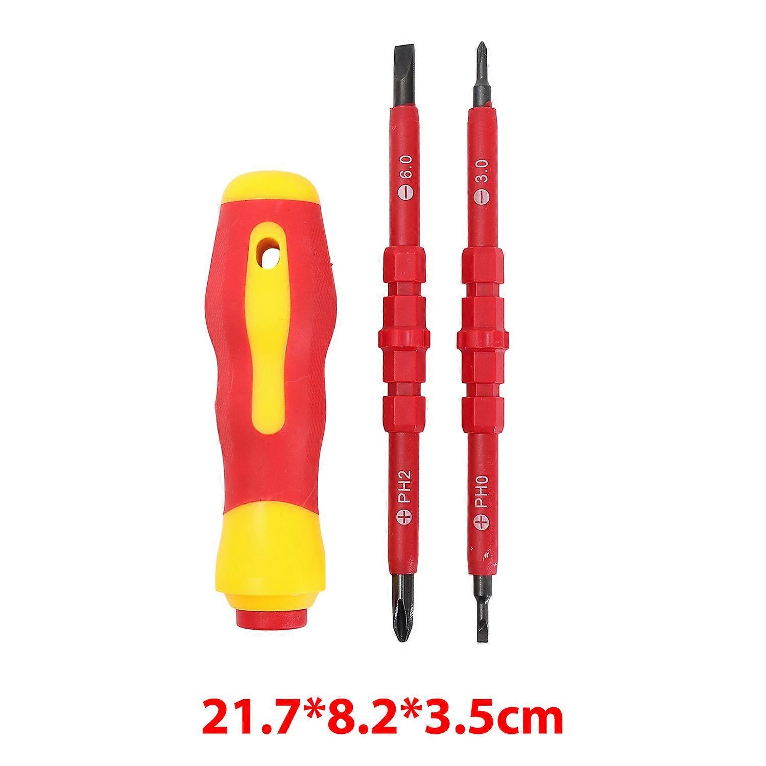 3 in 1 Insulated Screwdriver Set PH1/PH2 Multi-Purpose Screwdriver Electricians Slotted Cross Screwdriver Bit Tools Car Kit Set