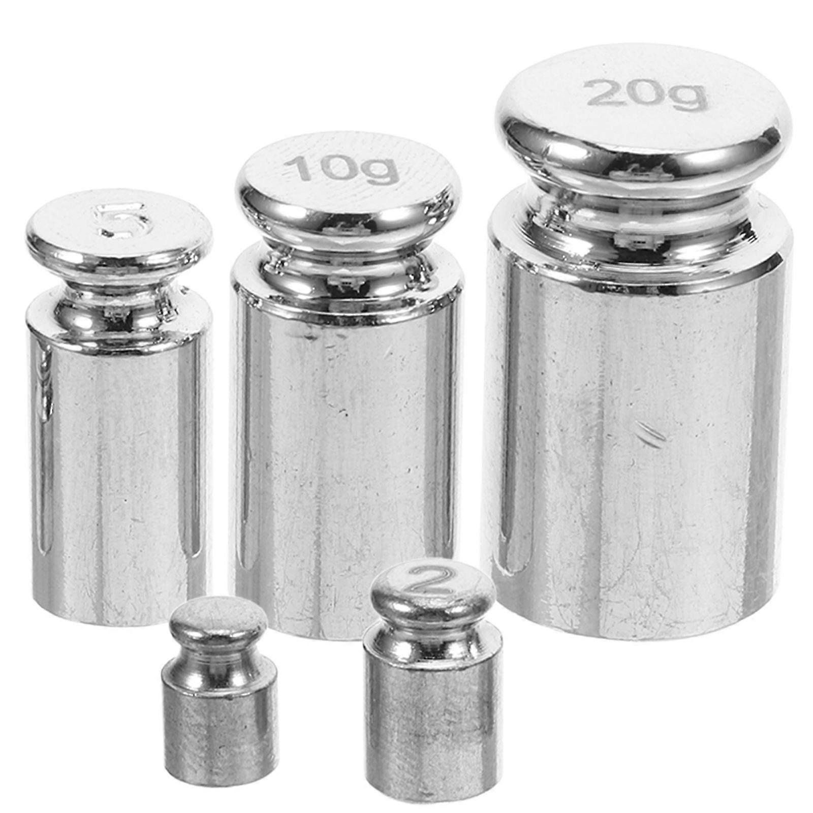 Calibration Weight Set 5Pcs for Balance Use on Digital Gram Scale Silver