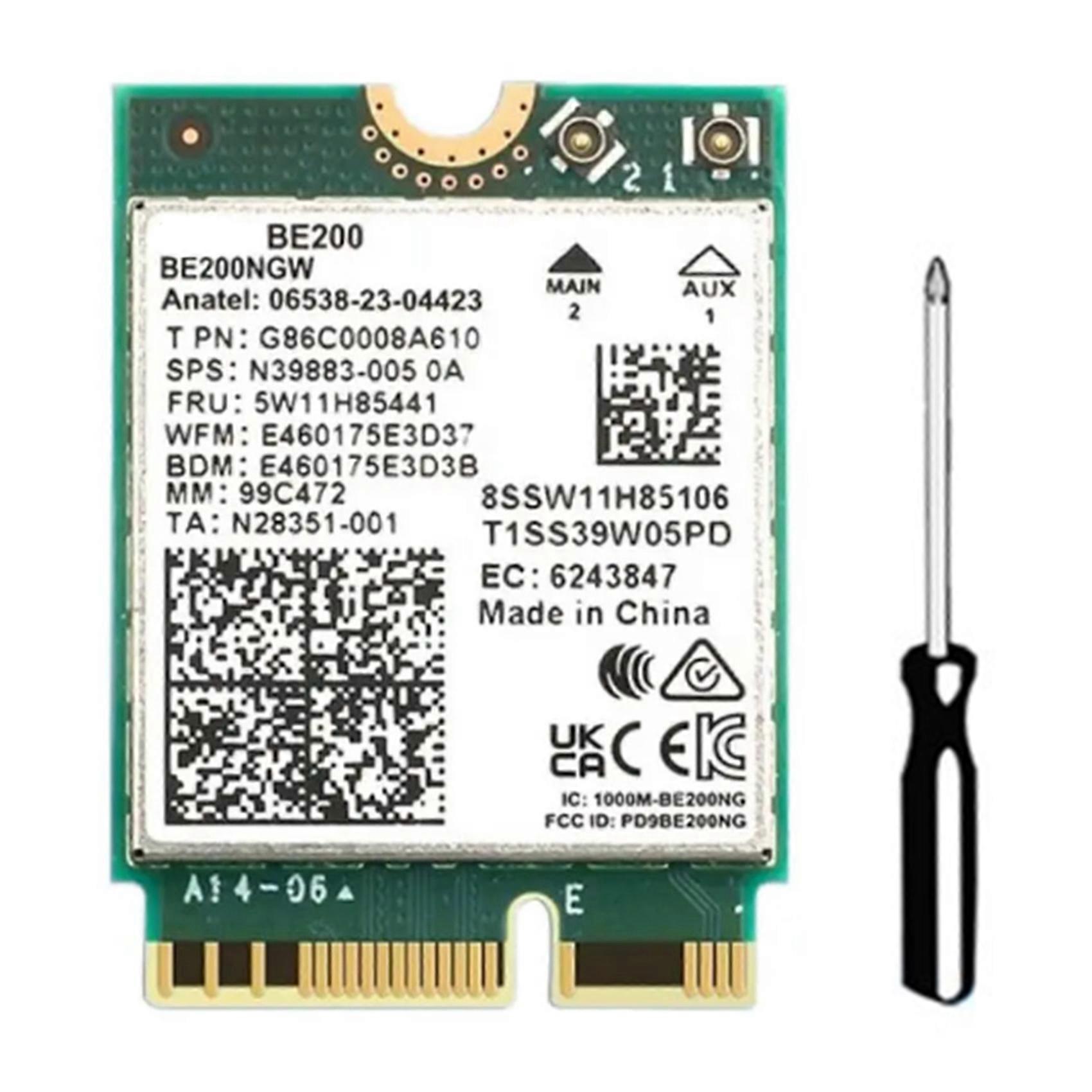BE200 WIFI 7 Wireless Wifi Card WiFi 6E BE200NGW Bluetooth 5.4 802.11AX Tri-Band M.2 NGFF Network Adapter