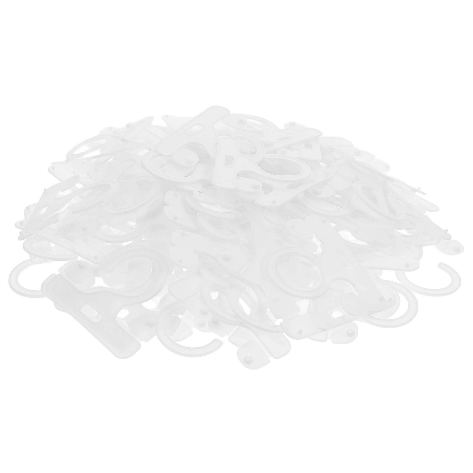 Reusable Small Hooks for Hanging Moisture Absorber Bags Plastic 100Pcs