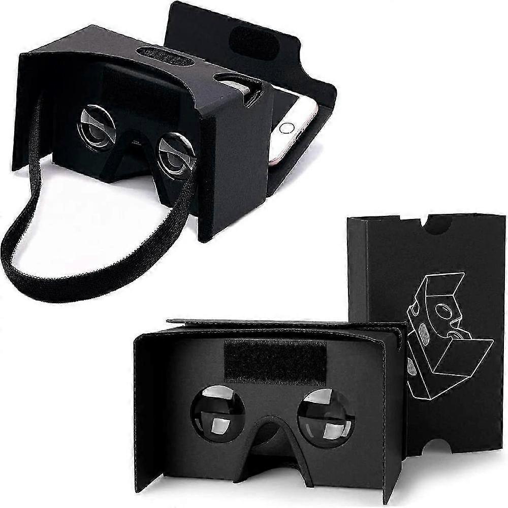 2-Pack VR Headset with HD Lenses & Adjustable Strap for Smartphones
