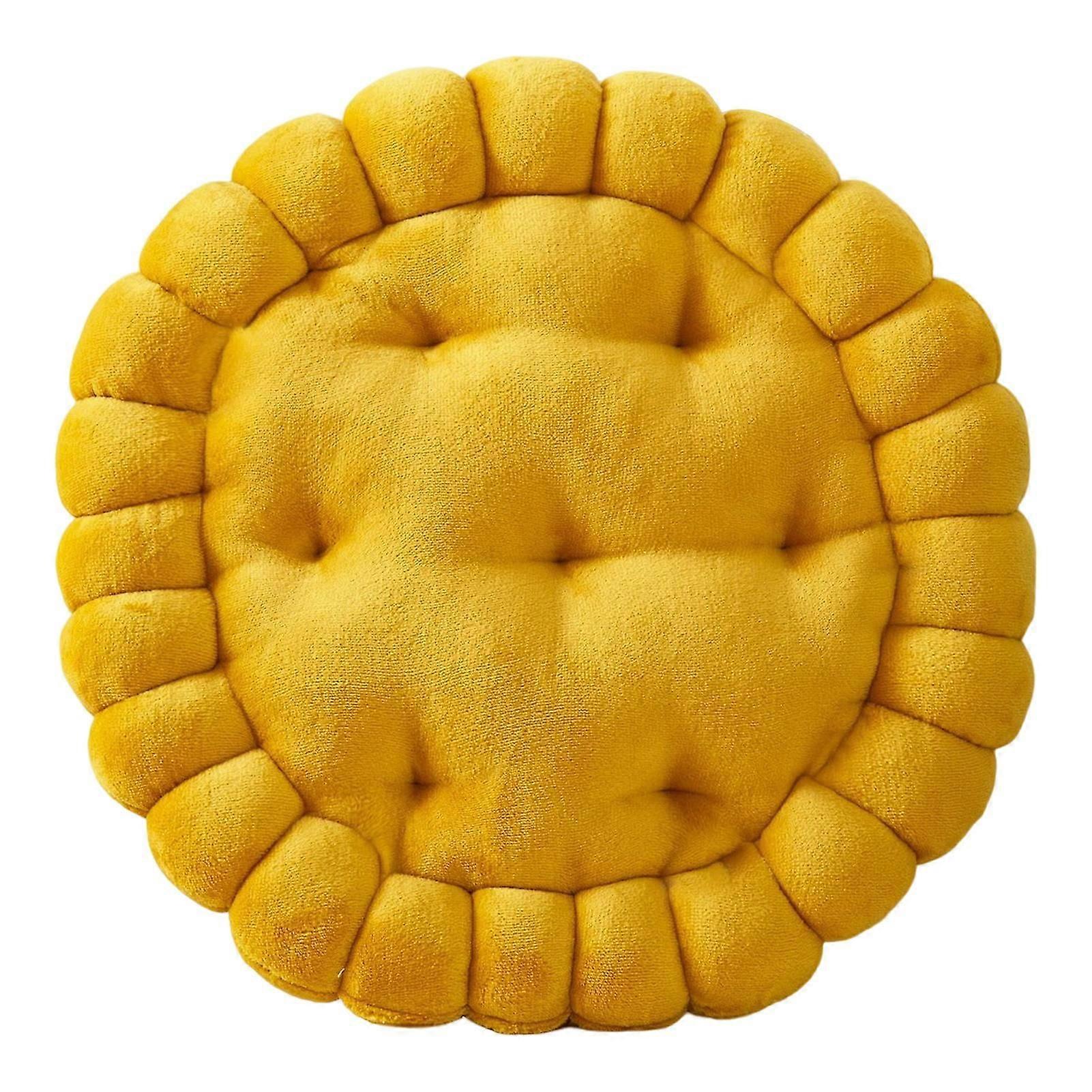 Seat Cushion Thickened High Elasticity Comfortable Soft Round Adorable Cookies Shape Chair Mat Pad For Sofa