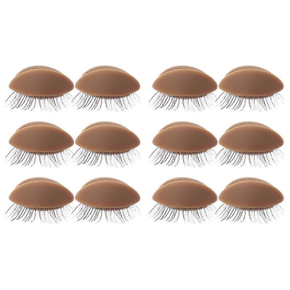 Replacement Eyelids Silicone Lash Extension Practice Tool 6Pairs Assorted Color