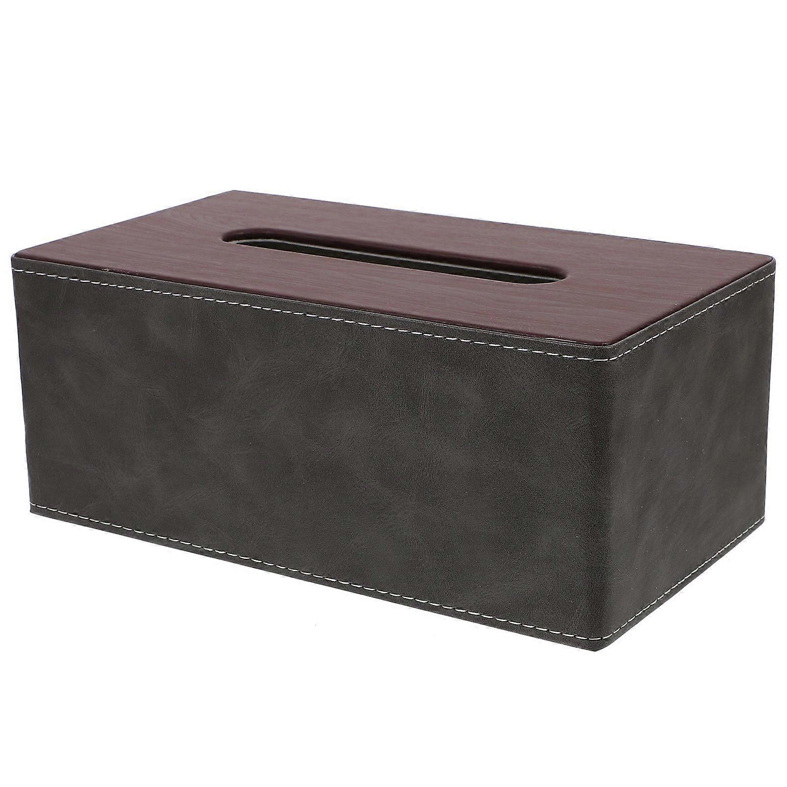 Tissue Box Cover for Home Use with Stylish PU Material