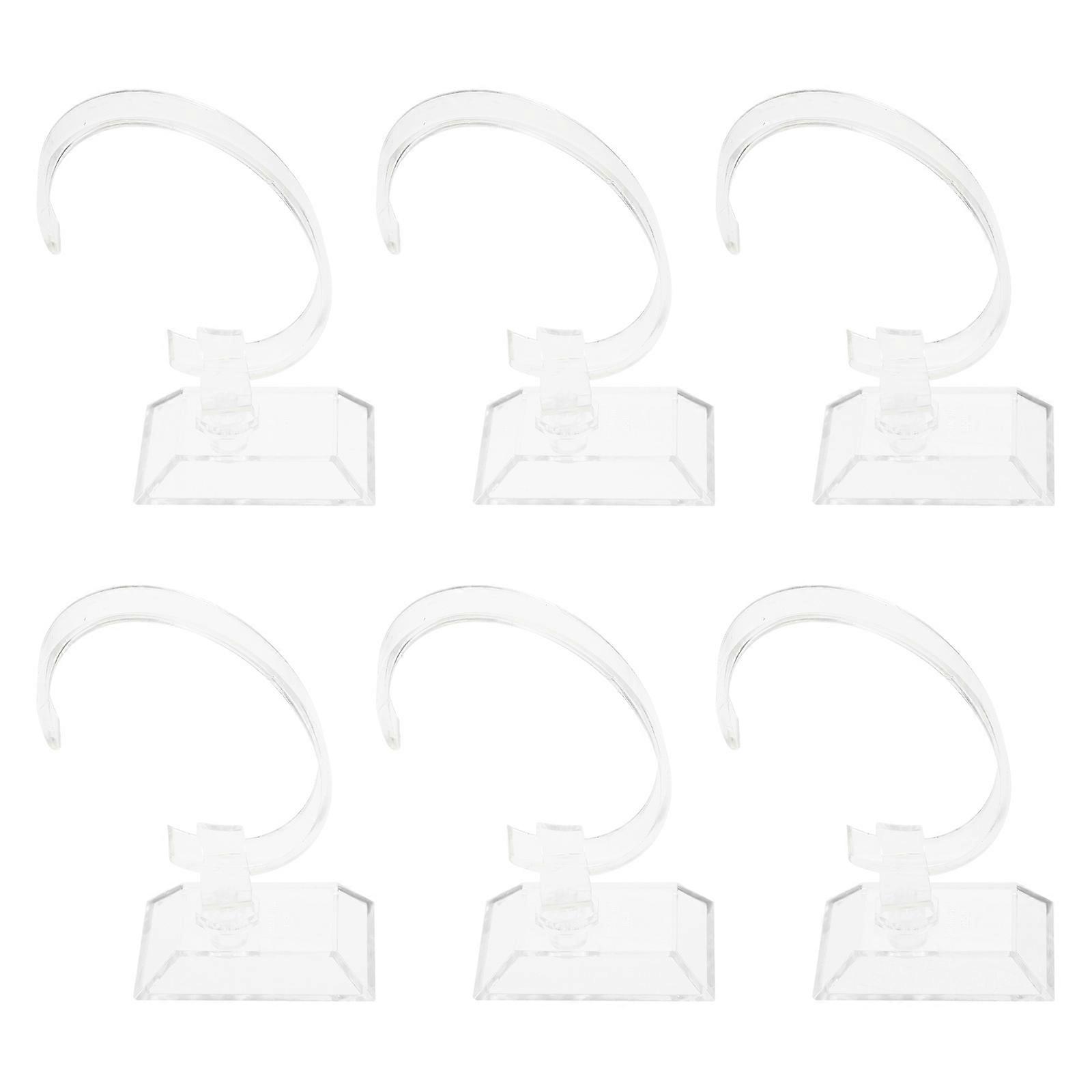 Universal Watch Display Stand for Storage 6Pcs Clear Plastic Watch Racks