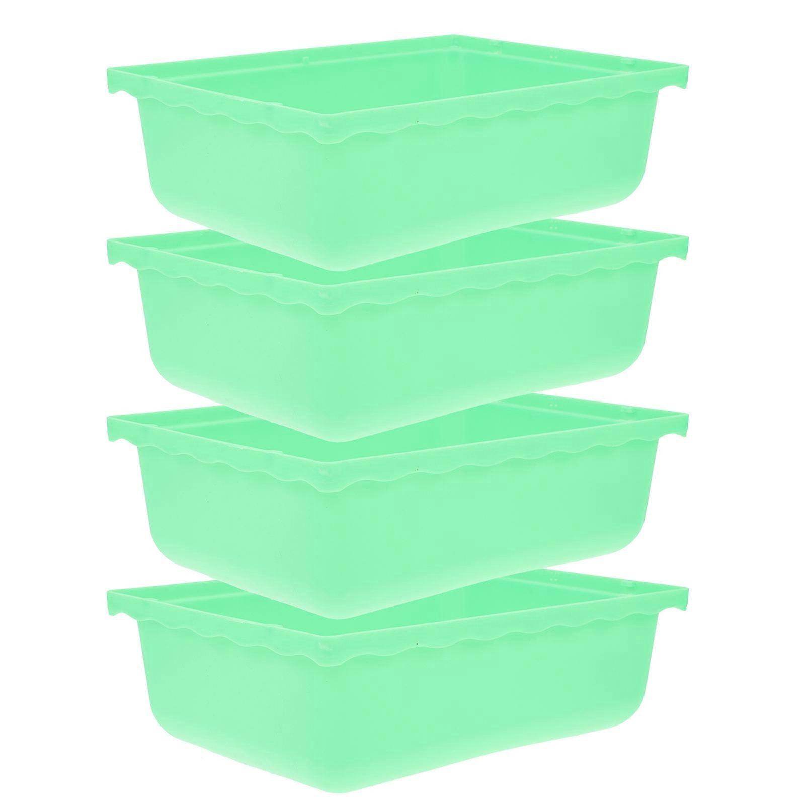 Convenient Potty Tray Plastic Cage Leak Resistant 4Pcs Pack