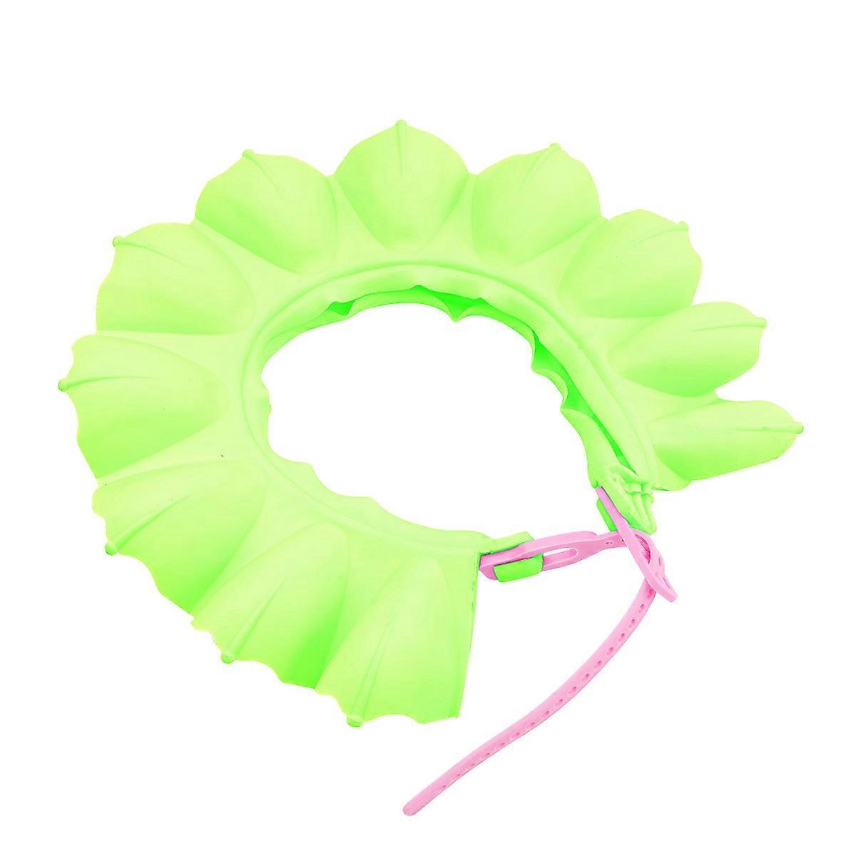 Shower Baby Waterproof Ear Protector Cap for Infant Bathing Green