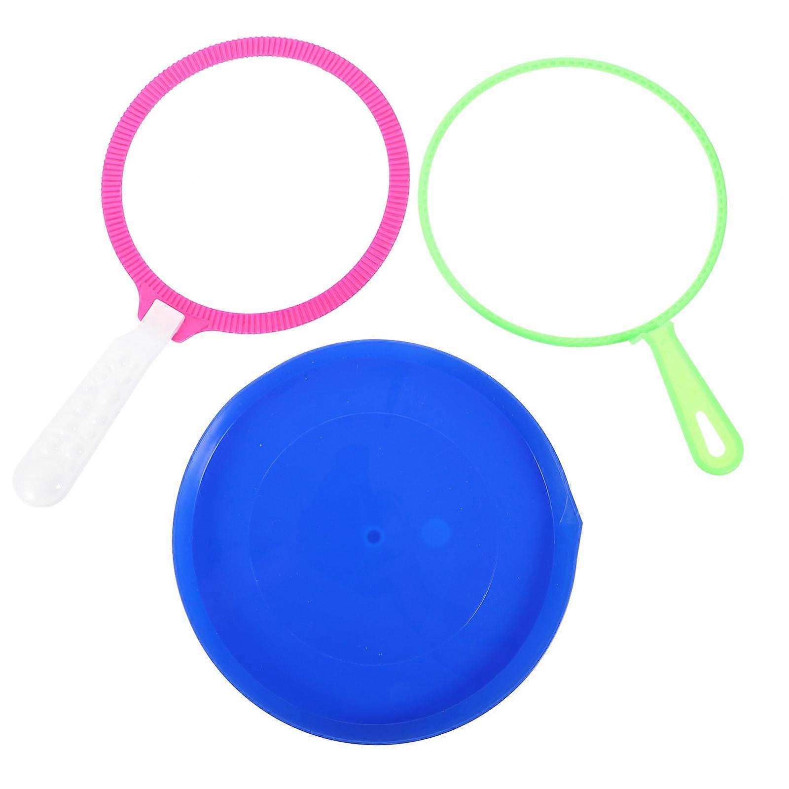 Bubble Maker Set Bubble Circle Toy for Use 3Pcs Assorted Color Plastic
