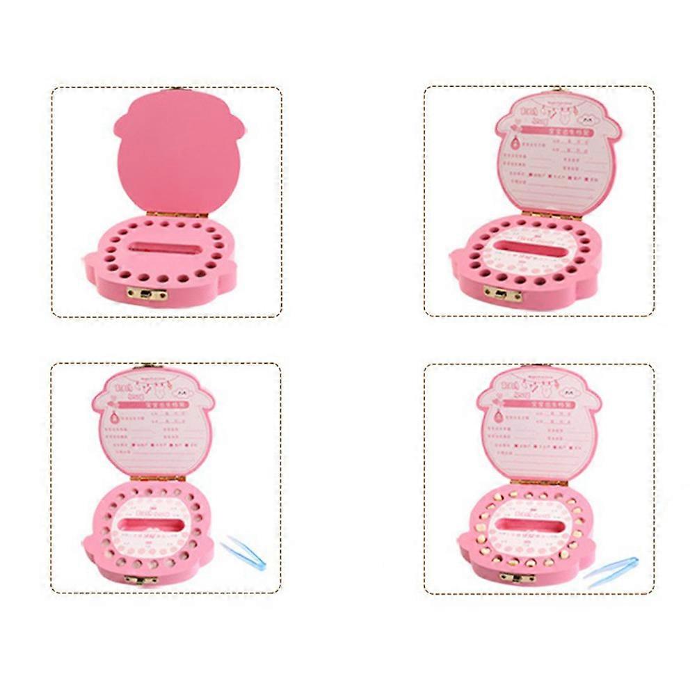 Baby Teeth Keepsake Box Wooden Storage Container for Child Tooth Memory