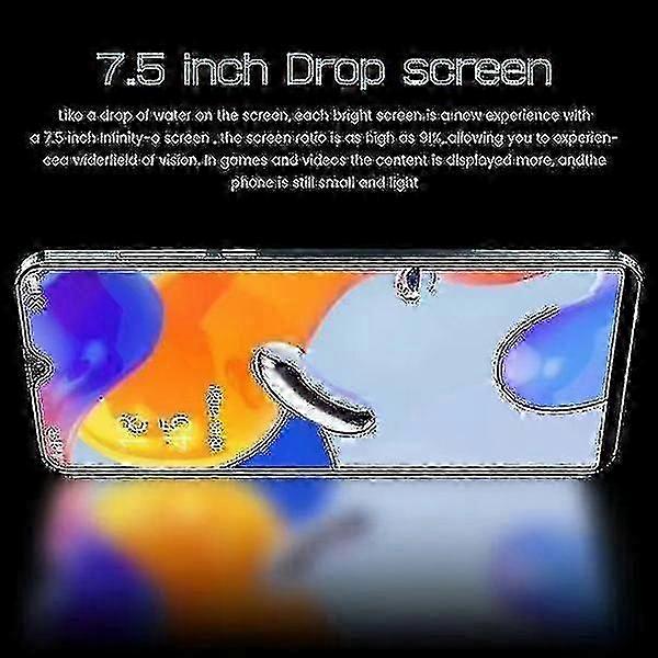 Smartphone 7.5-inch A12plus Android 12 System 12gb+512gb Android Phone Boris