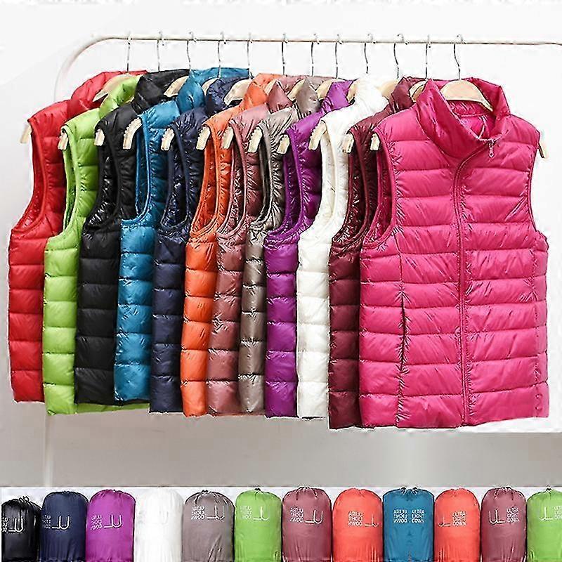 Nouveauté 2026 : Gilet sans manches ultra-léger en duvet pour femme, coupe slim, coupe-vent, chaud et portable.