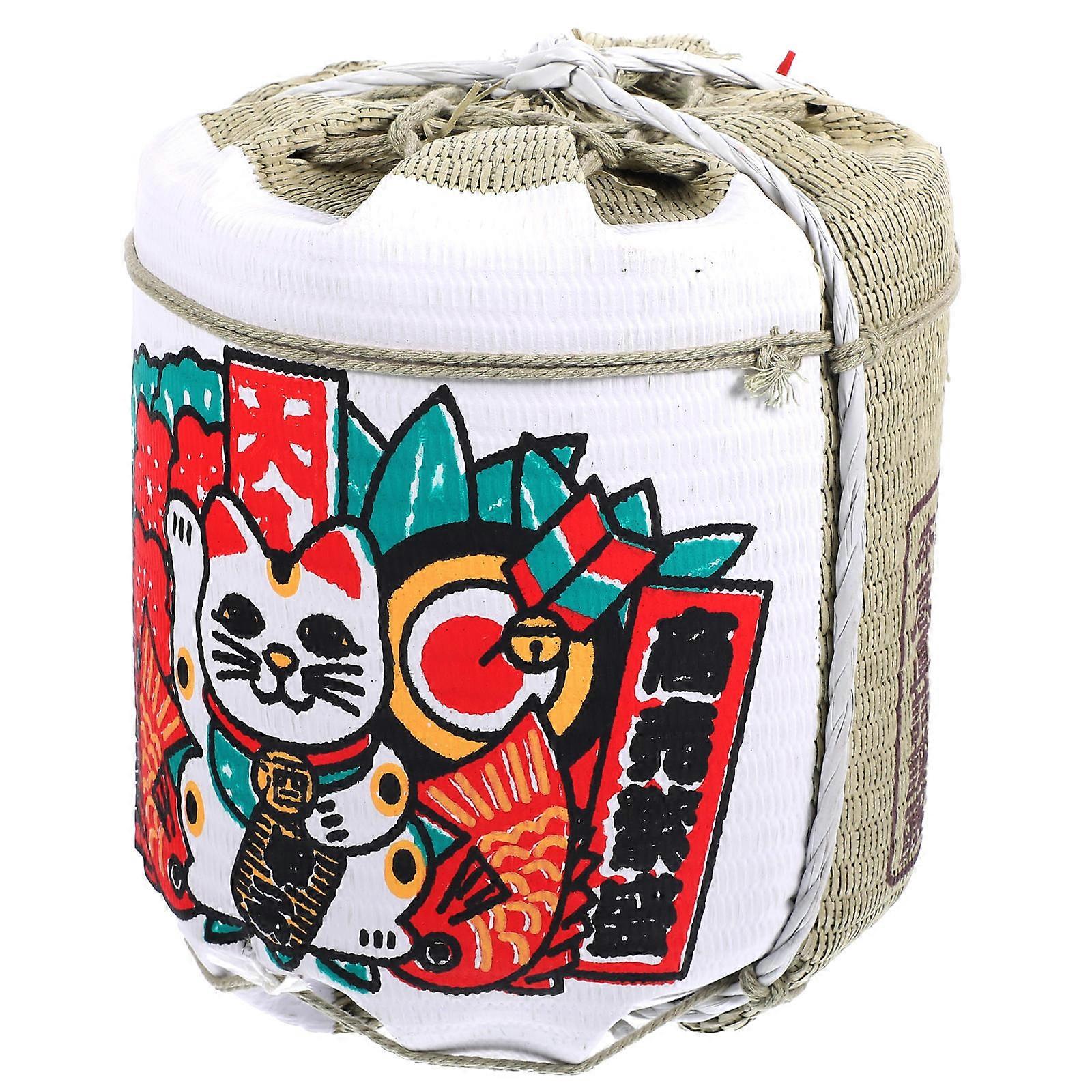 Japanese Barrel Model for Restaurant Decor Multi Color Foam Material