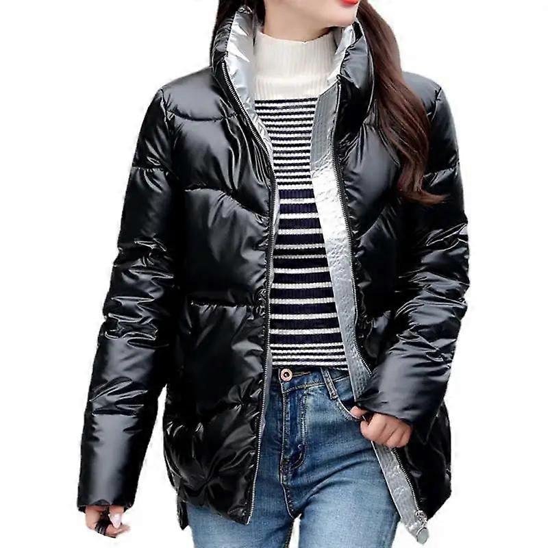 Disposable Cotton-padded Jacket Bright Leather Short Bread-padded Jacket