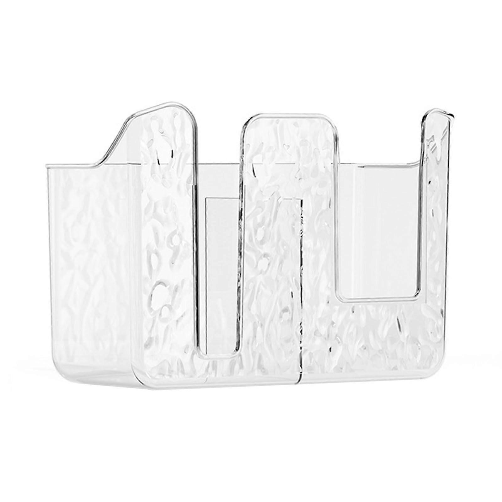 Wall Mounted Tissue Box Holder with Rustproof Dual Compartments for Bathroom and Kitchen
