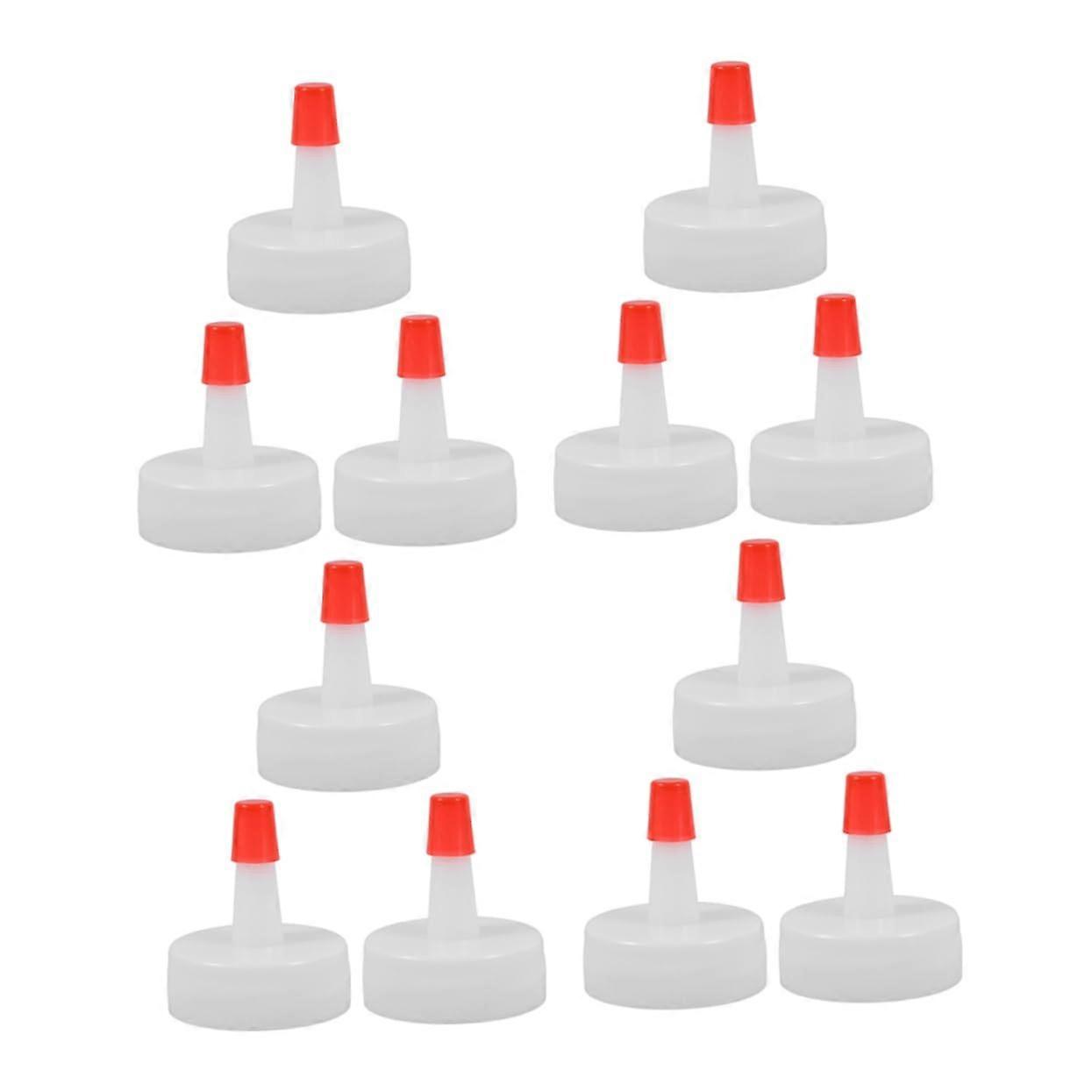 50pcs Leakproof Bottle Caps for Water and Condiment Squeeze Bottles Bulk Replacement Lids