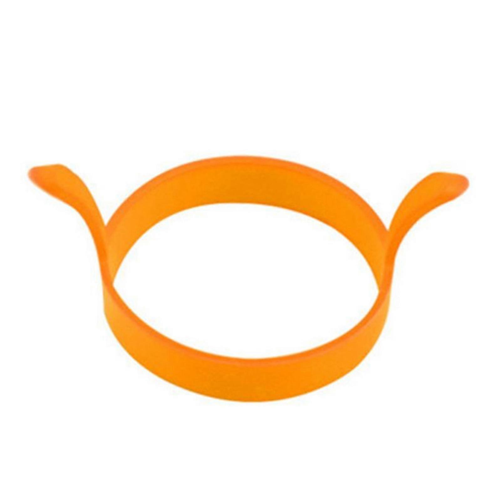 Silicone Egg Maker Pancake Rings, Nonstick, Dishwasher Safe, Durable, Orange