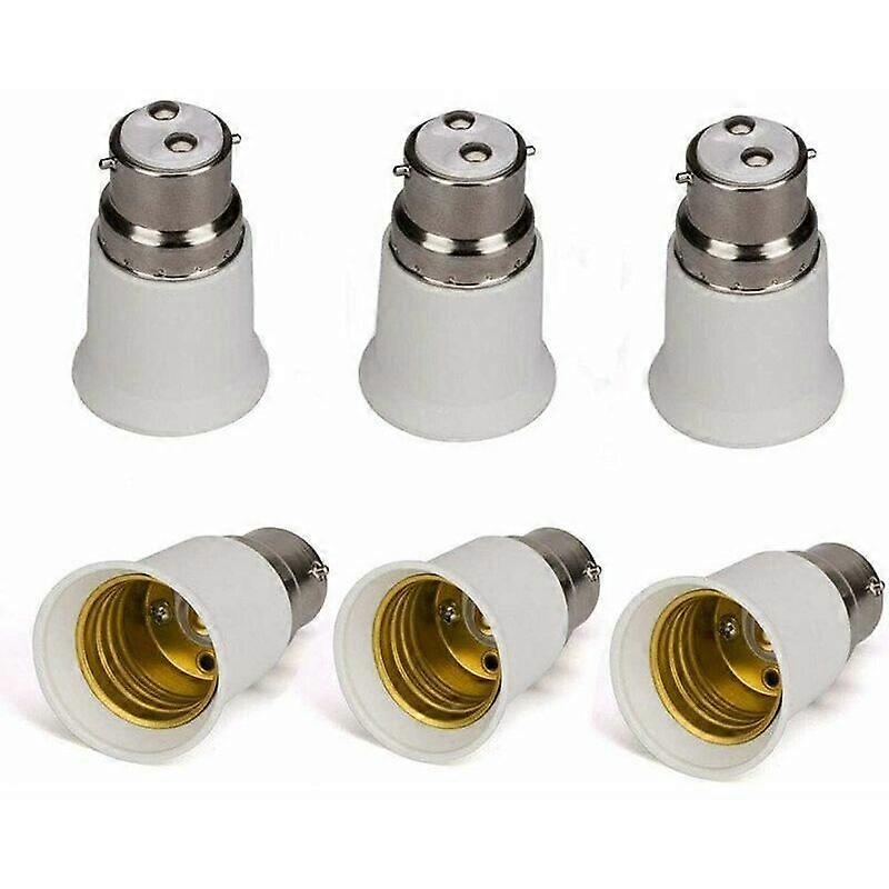 B22 to E27 Socket Adapter - Converter for LED and Halogen Bulbs