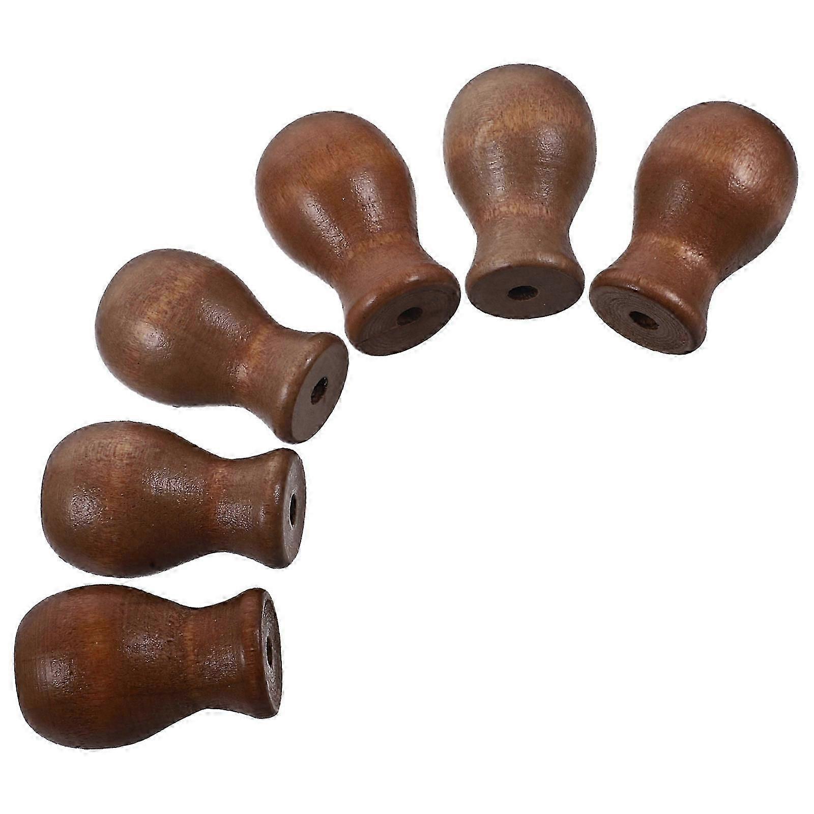 Blind Cord Tassels Knobs Wood Cord Knobs for Curtain 24Pcs Brown