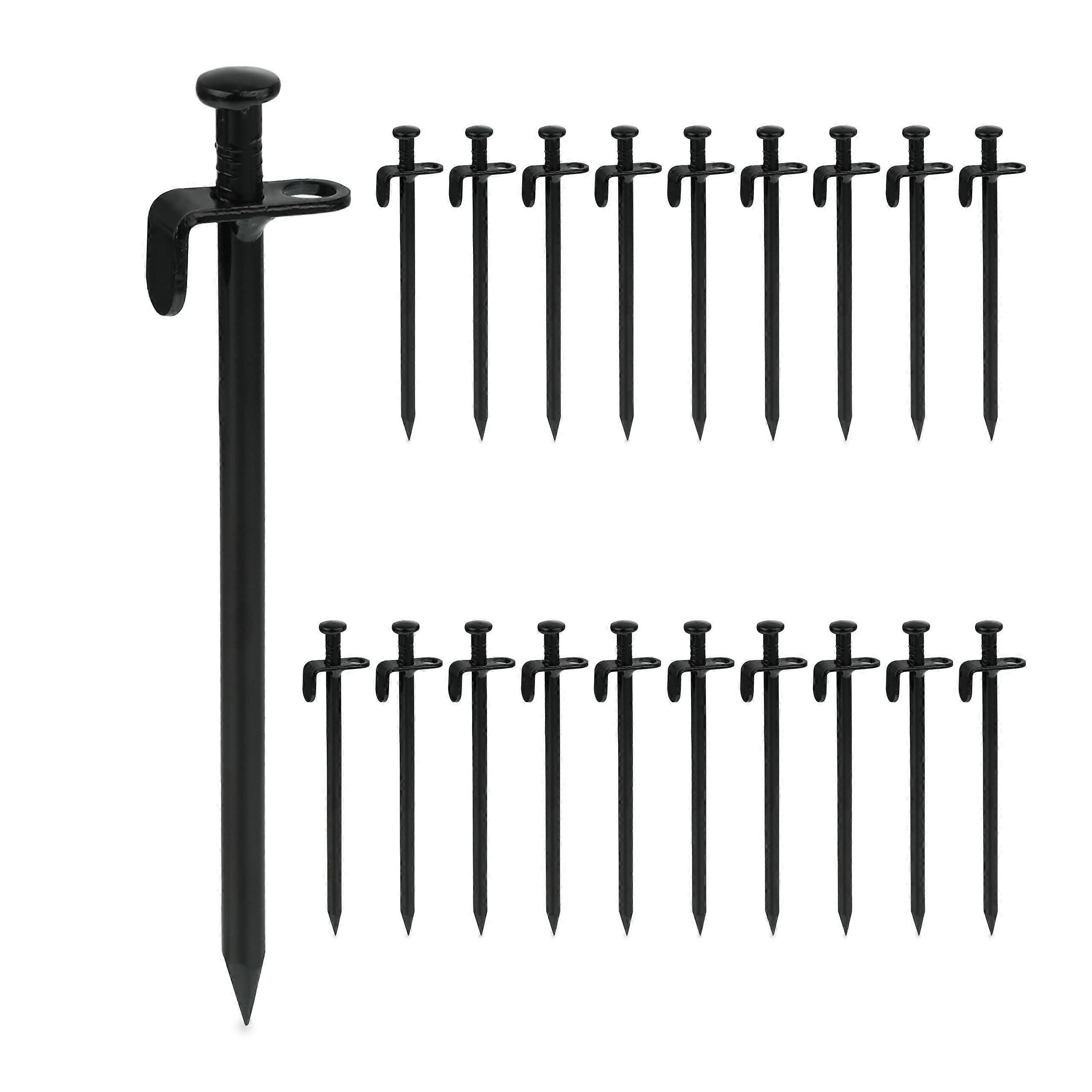 Tent Pegs Set of 20 Stainless Steel Camping Stakes for Hard Ground Rock Pegs StormResistant