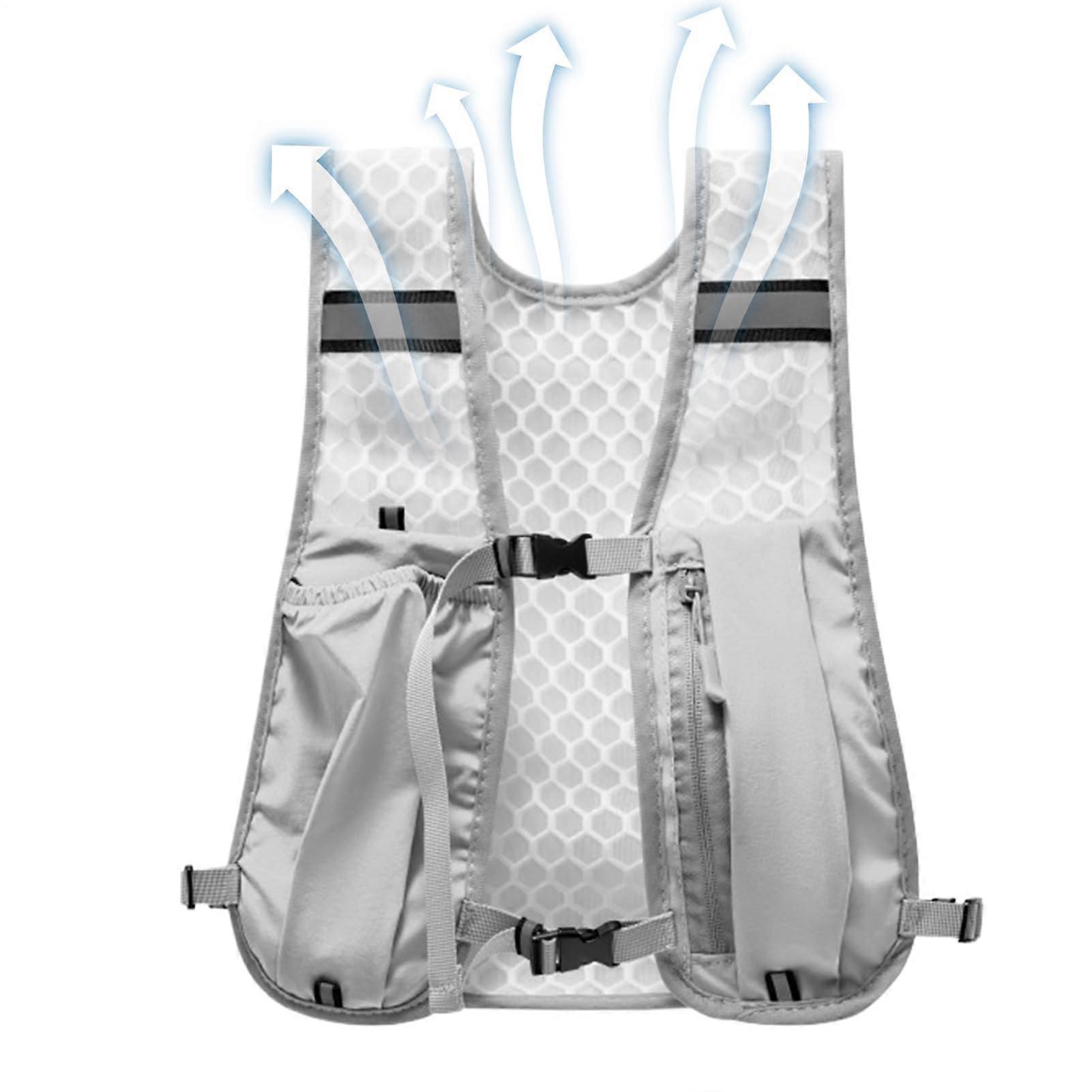 Reflective Running Hydration Vest with 500ml Water Bottle Holder for Men and Women