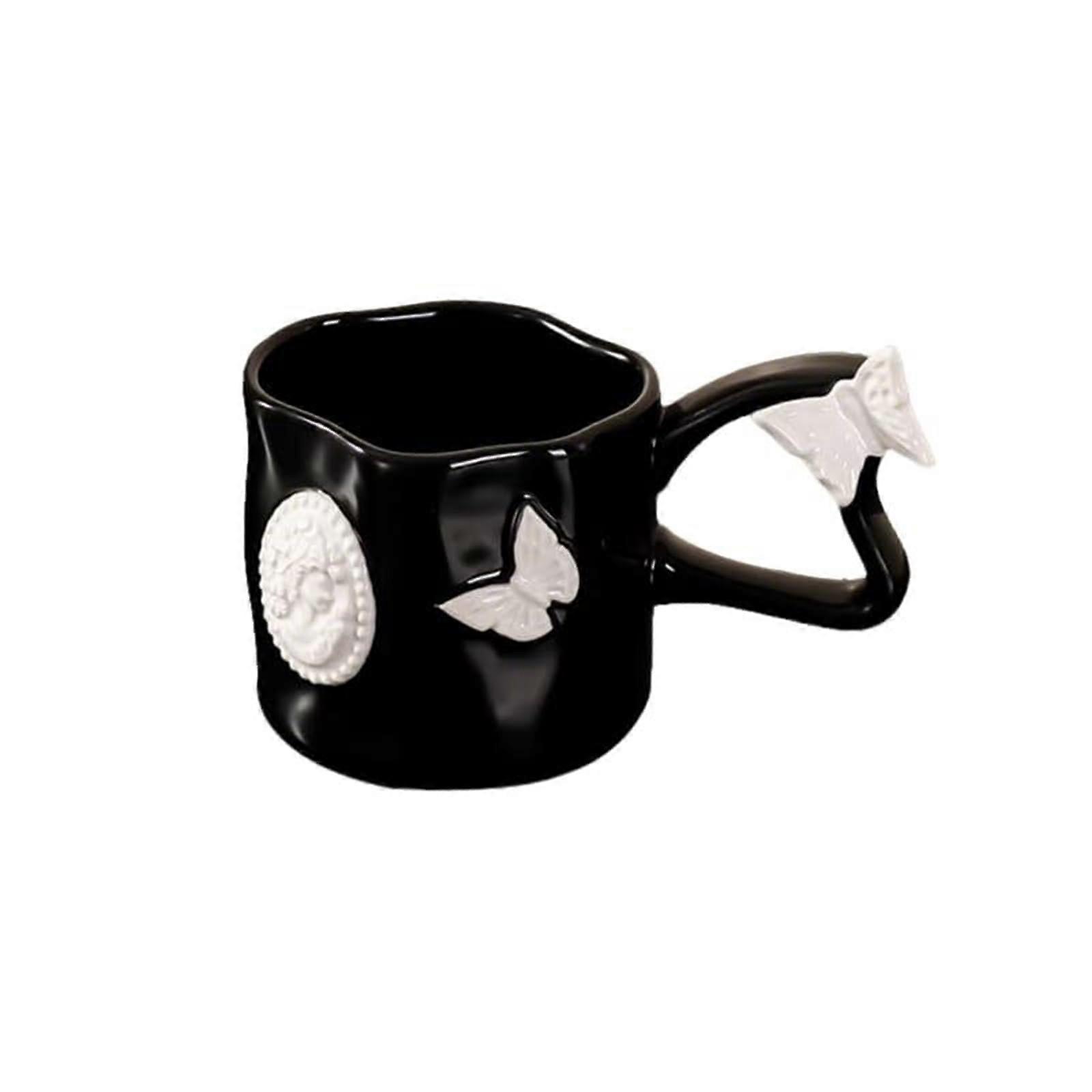 Ceramic Coffee Mug with C Handle, Microwave and Dishwasher Safe, Moderate Capacity Tea Cup
