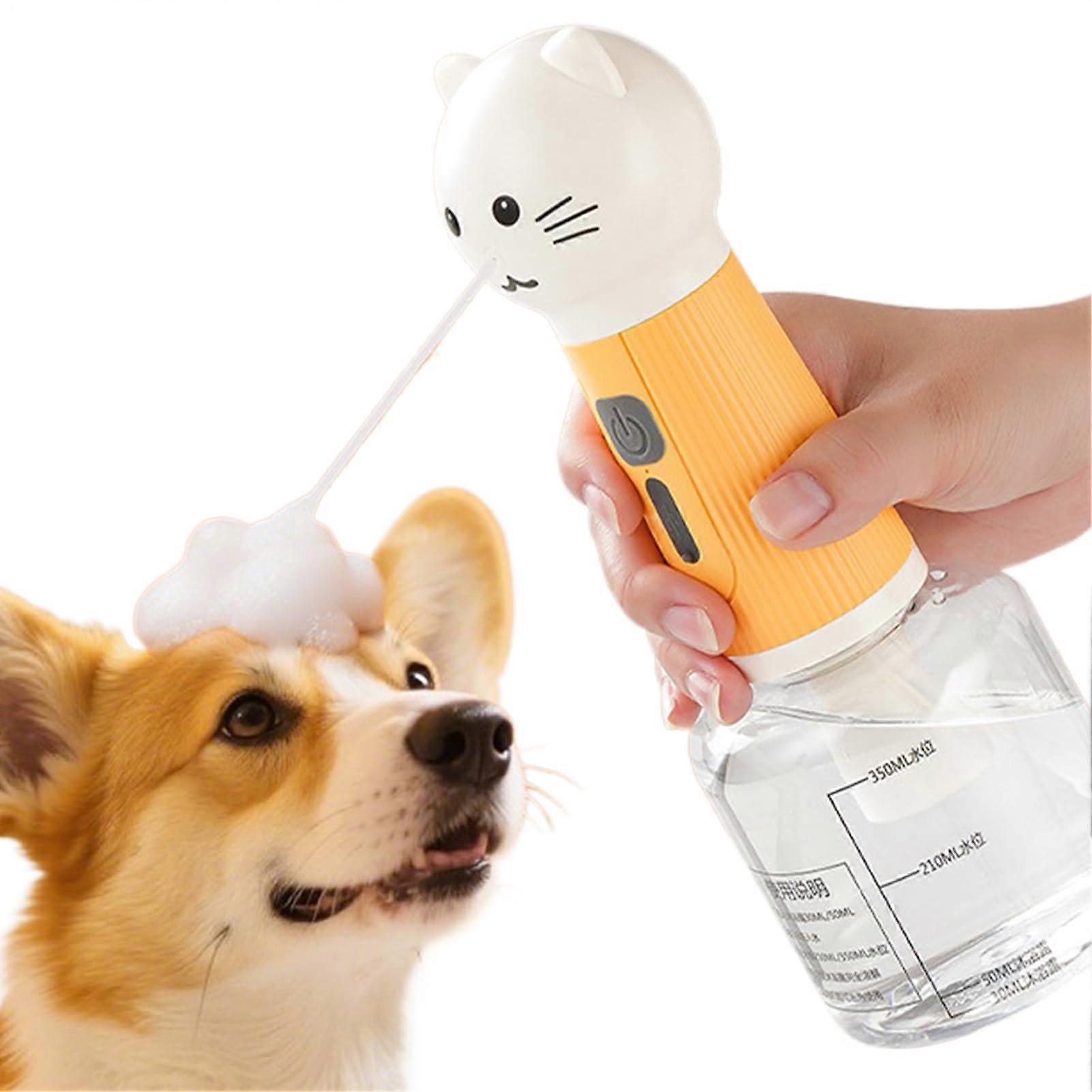 Electric Dog Shower with OneButton Foam Control, USB Rechargeable Pet Bath for Sensitive Skin